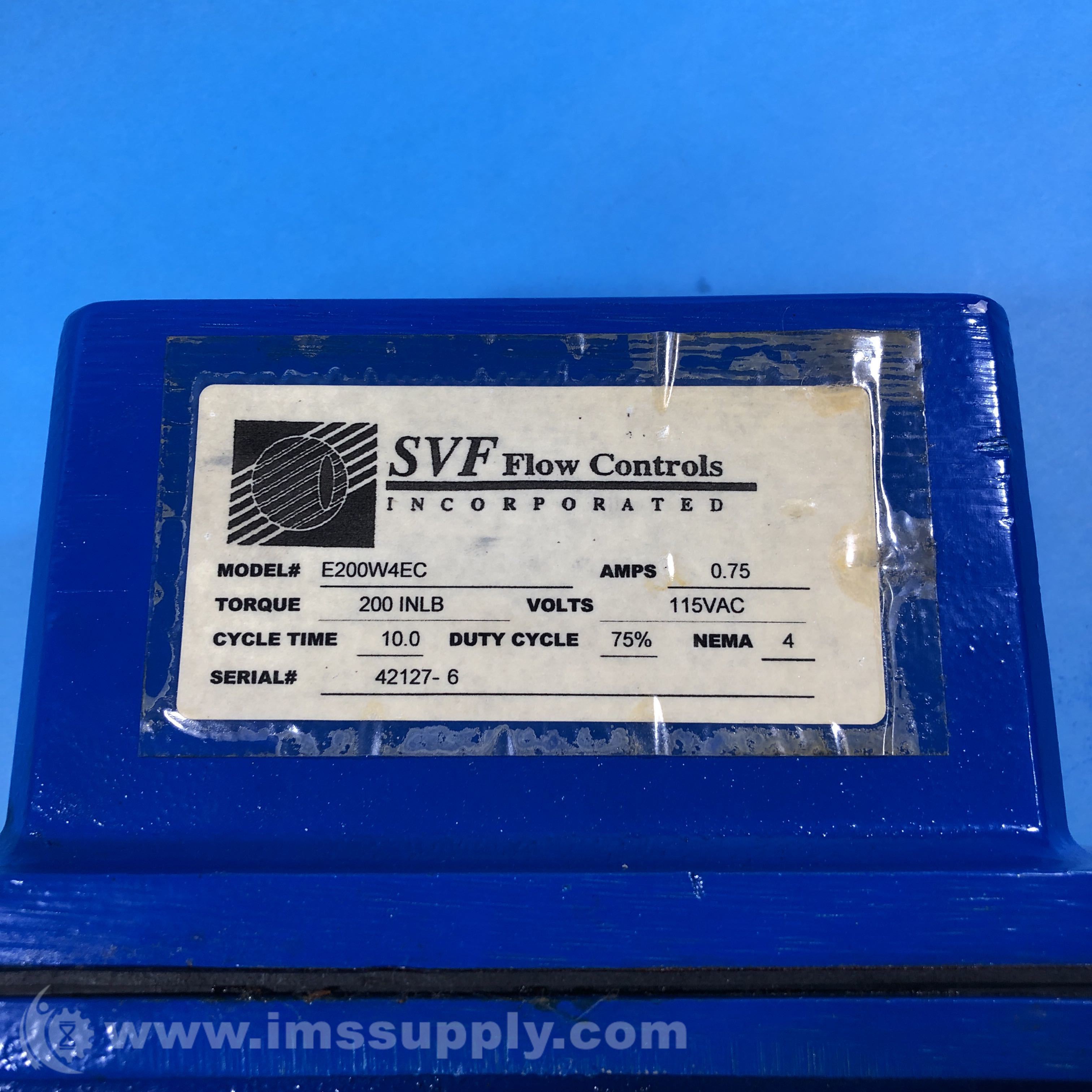 SVF Flow Controls E200W4EC Valve Actuator, 0.75 Amps - IMS Supply