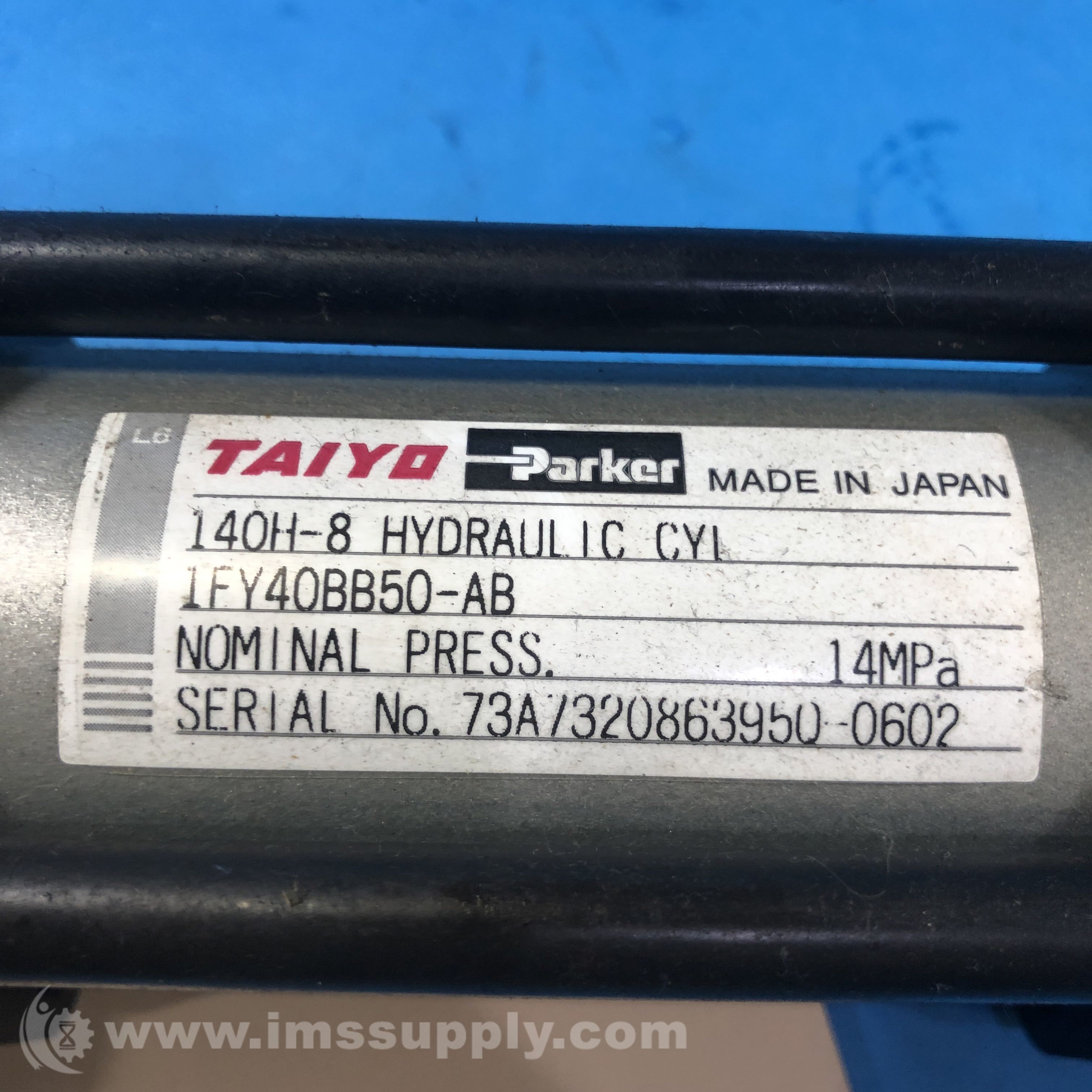 Taiyo 140H8 1FY40BB50AB Hydraulic Cylinder IMS Supply