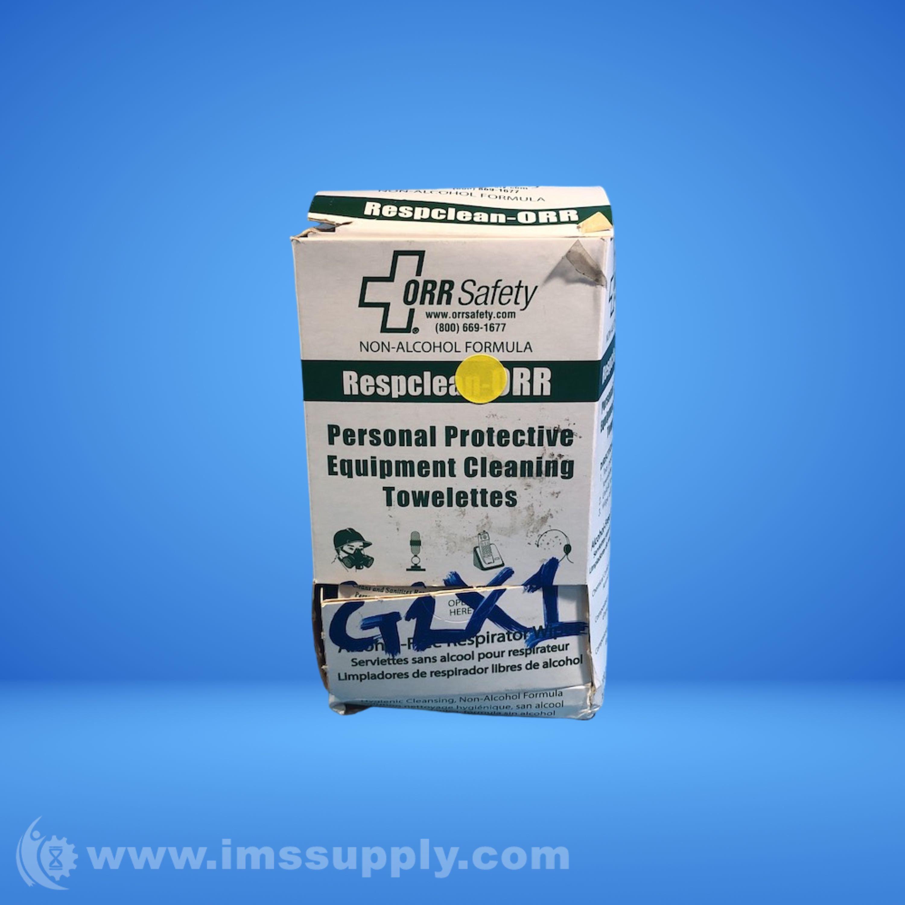 Orr Safety Equipment ORRDI100 PPE Cleaning Towelettes Box of 100 IMS