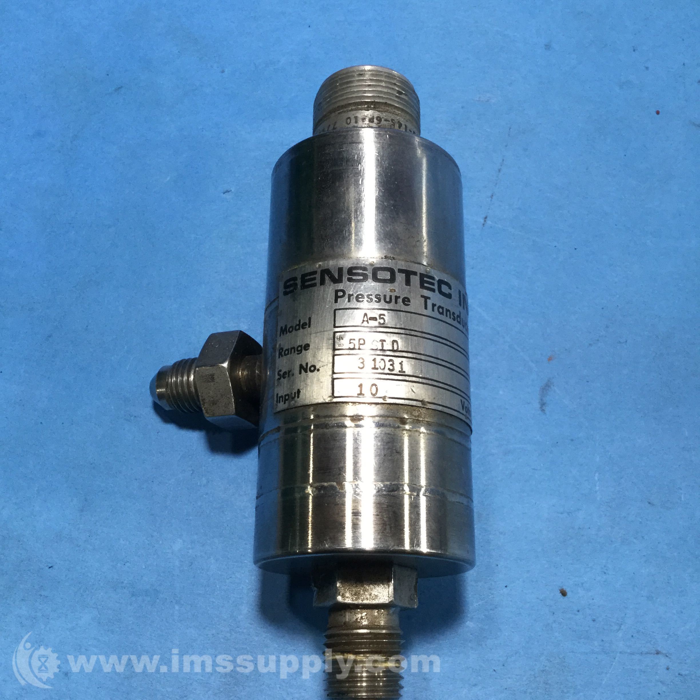 Sensotec A5 Absolute Pressure Transducer IMS Supply