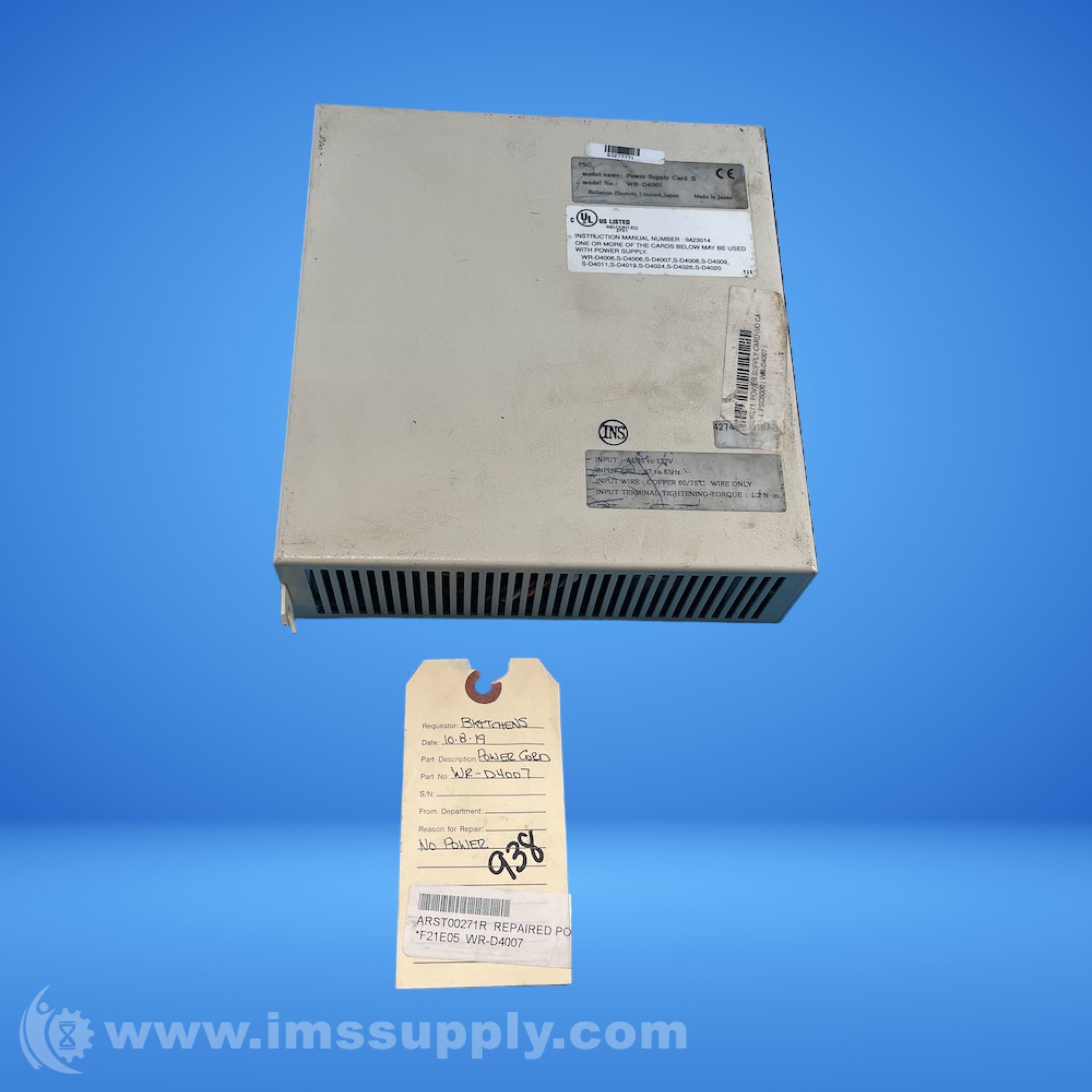 ブランドバッグ通販サイト II Supply Power WR-D4007 Electric Reliance Card Supply IMS - コントローラー