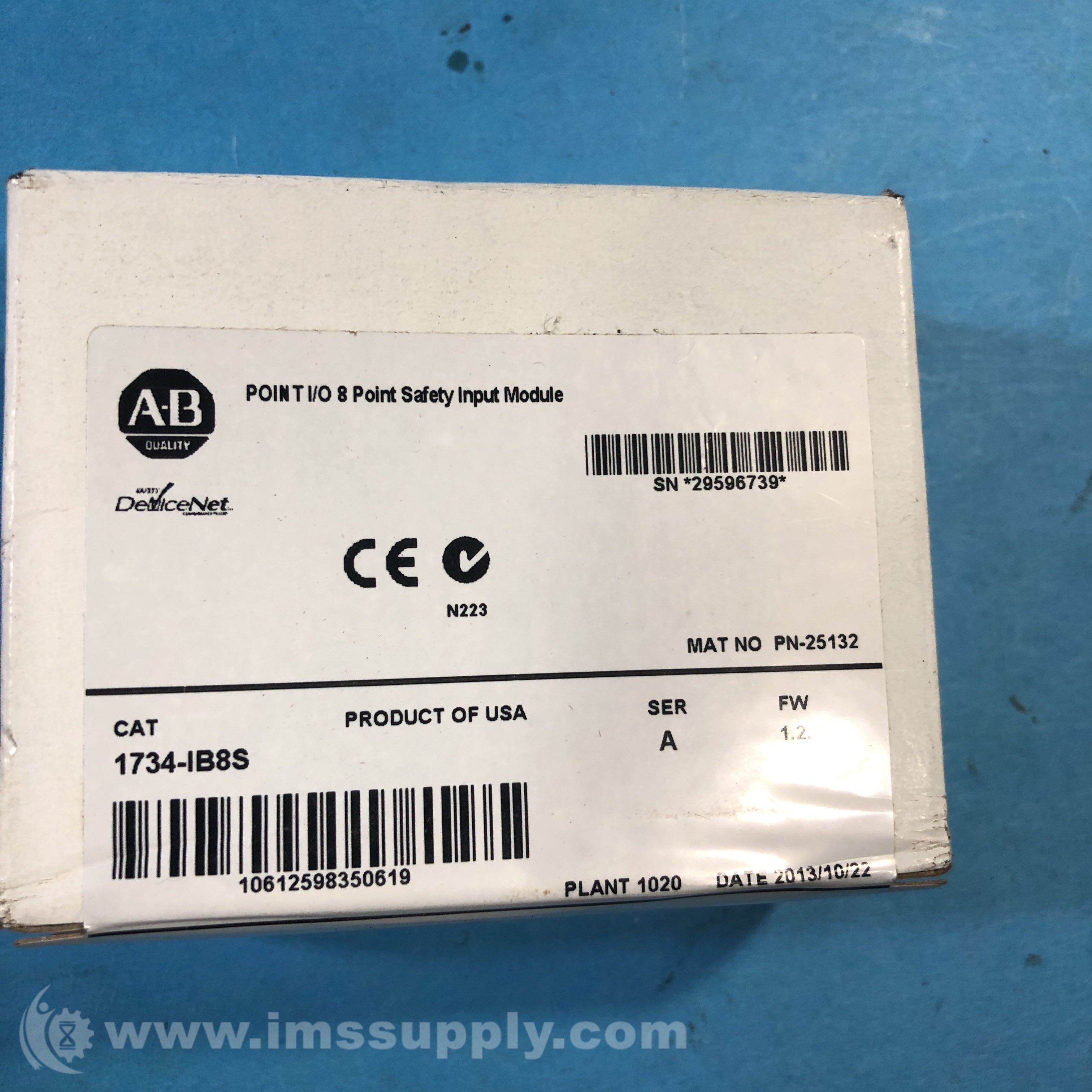 Allen Bradley 1734IB8S Point Guard I/O Safety Module IMS Supply