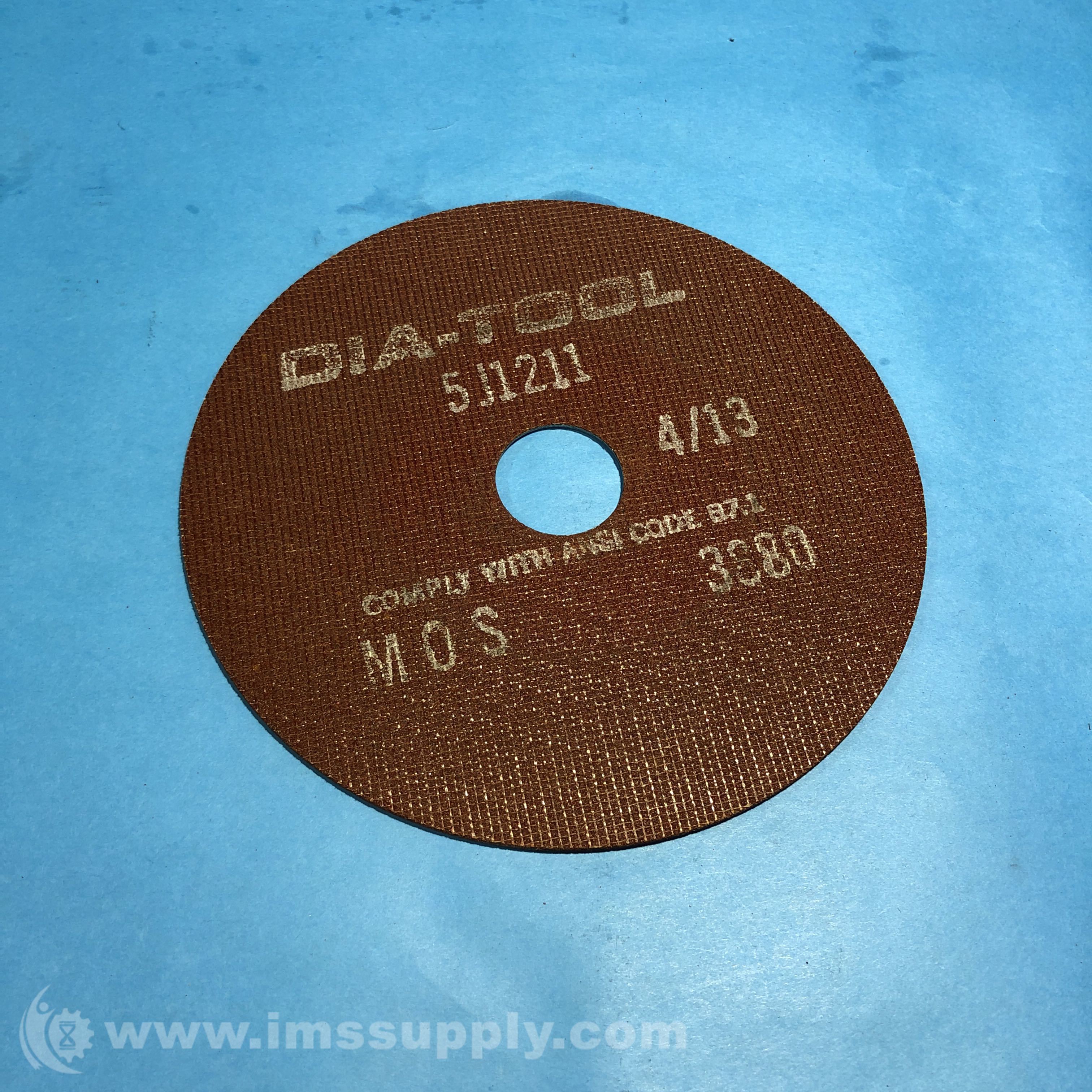 DiaTool 5J1211 4/13 Abrasive Disc IMS Supply