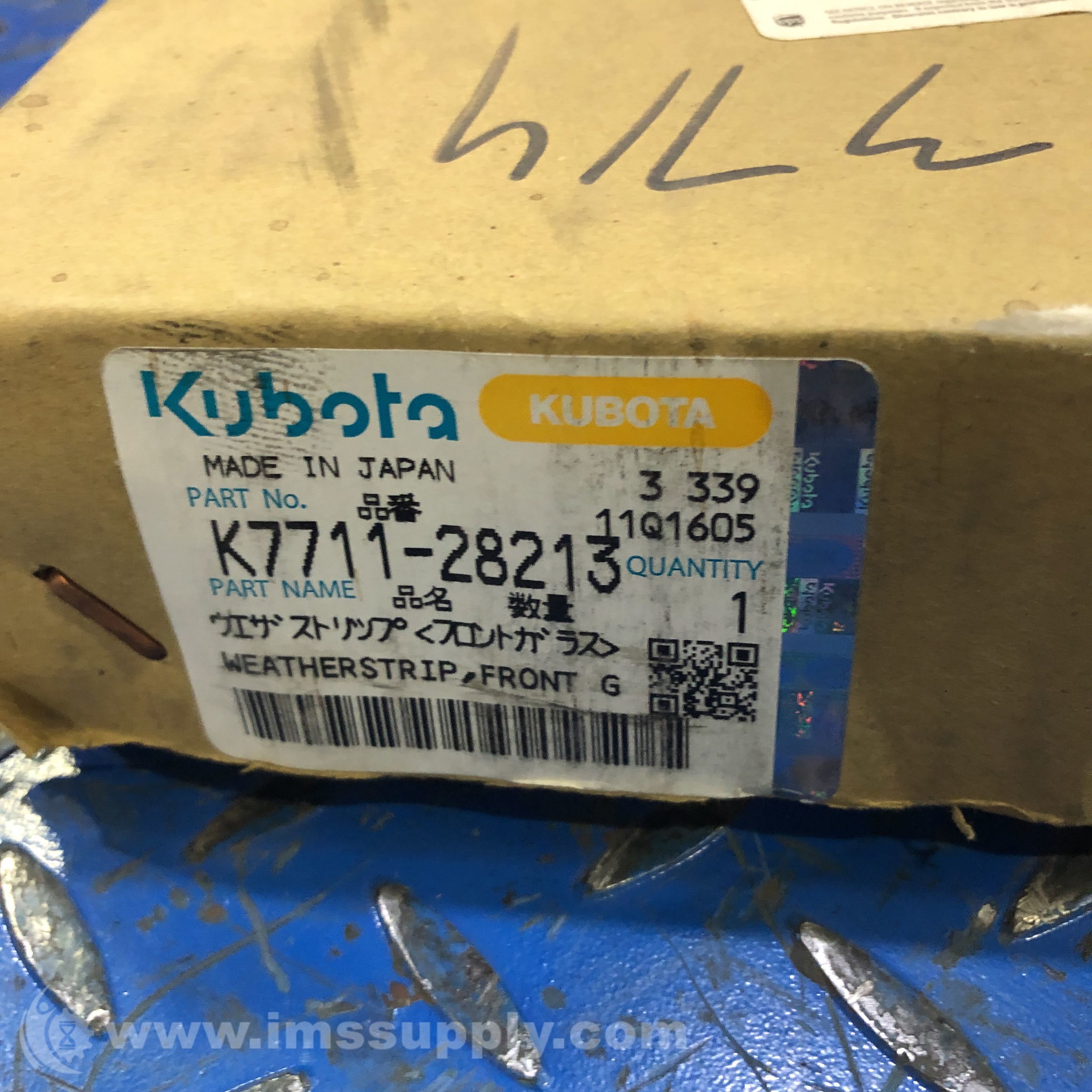 Kubota K771128213 Windshield Weather Stripping, Front G IMS Supply