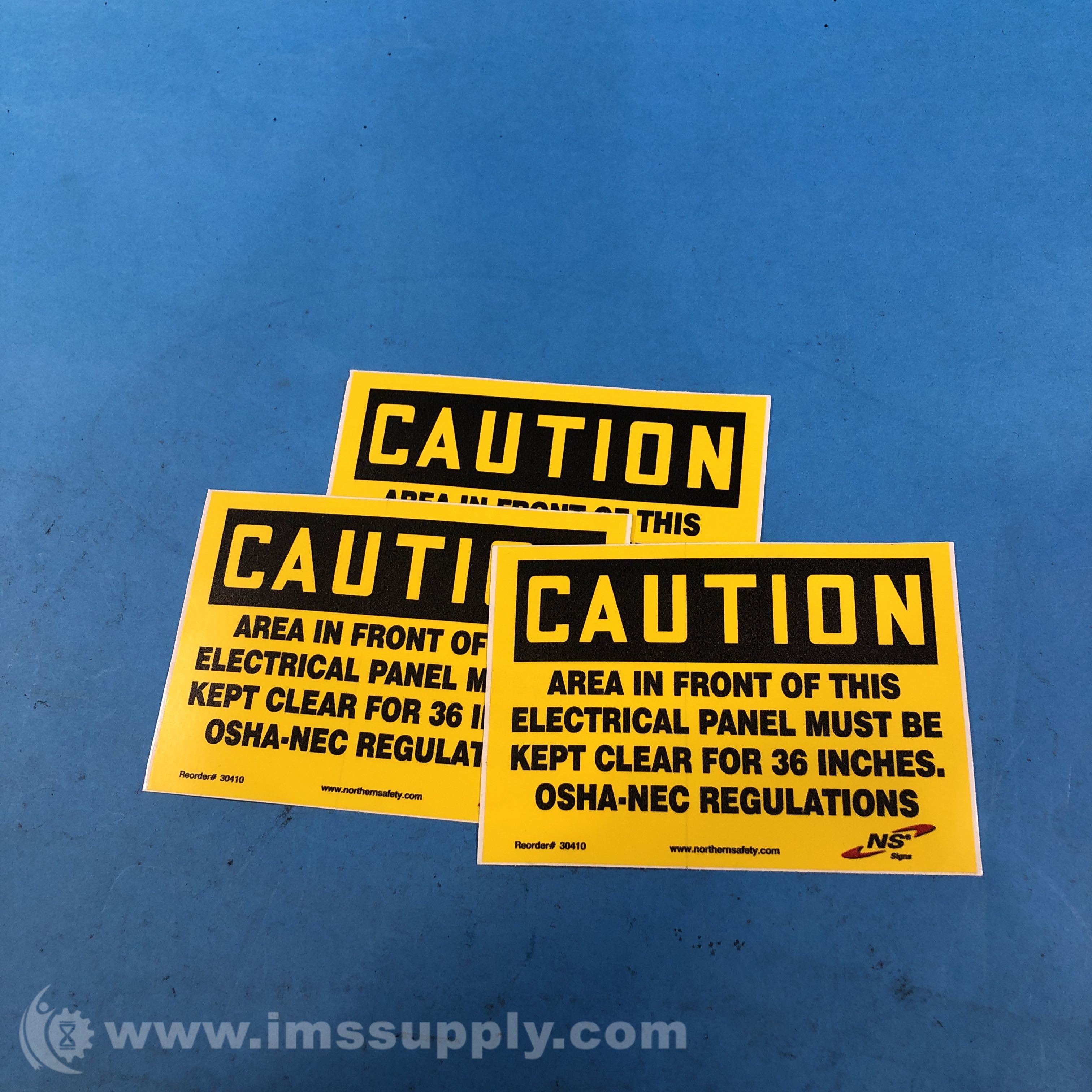 Northern Safety 30410 Pack of 5 3 1/2 x 5 Safety Labels IMS Supply