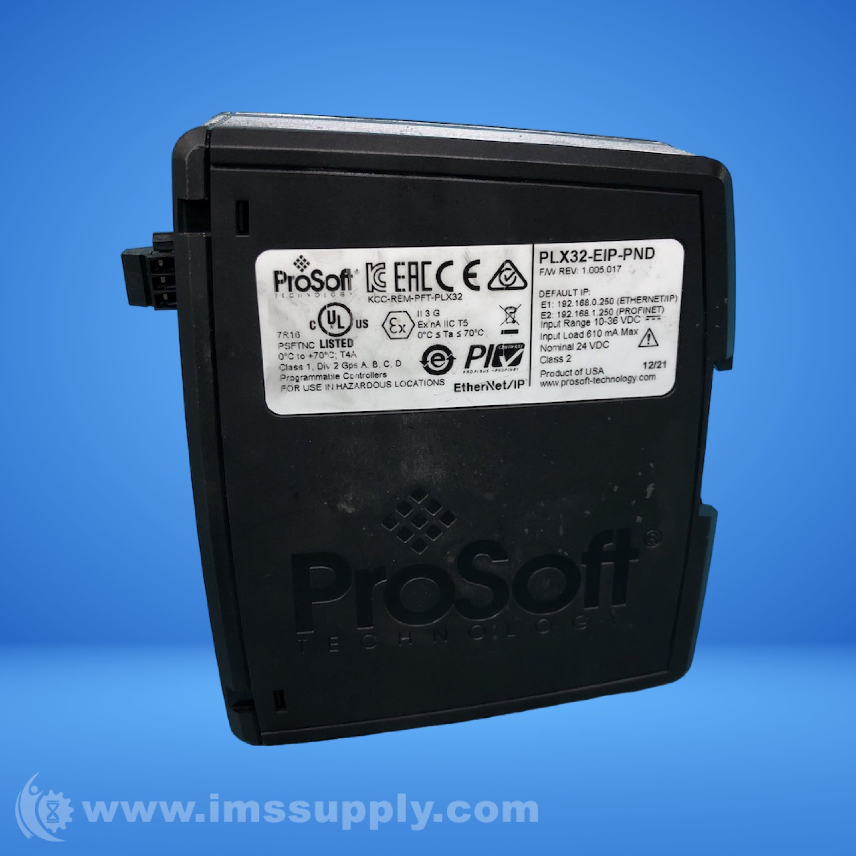 Prosoft PLX32-EIP-PND EtherNet/IP to PROFINET Device Gateway - IMS Supply