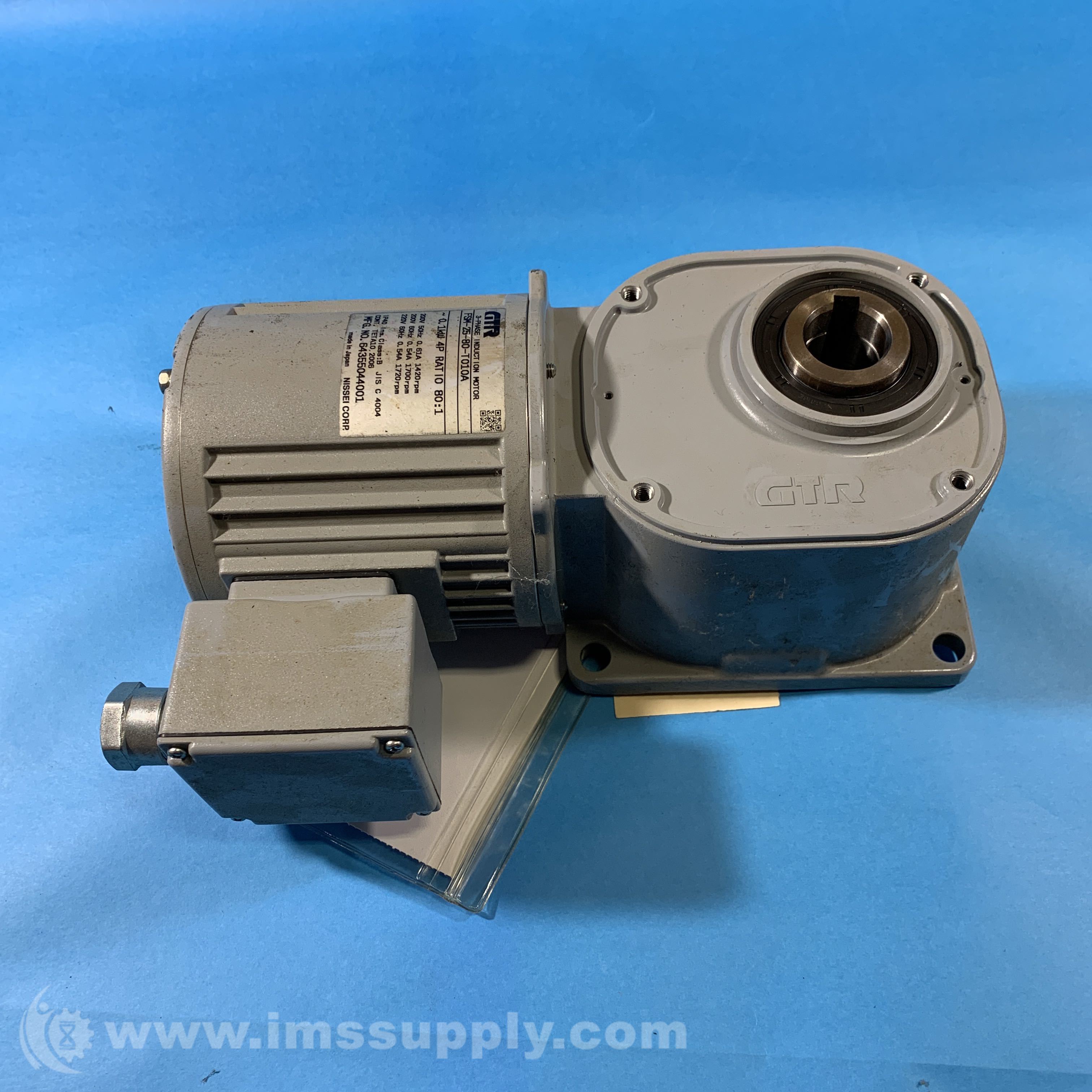 Nissei Corp. FSM-25-80-T010A 3-Phase Induction Motor, 64355044001