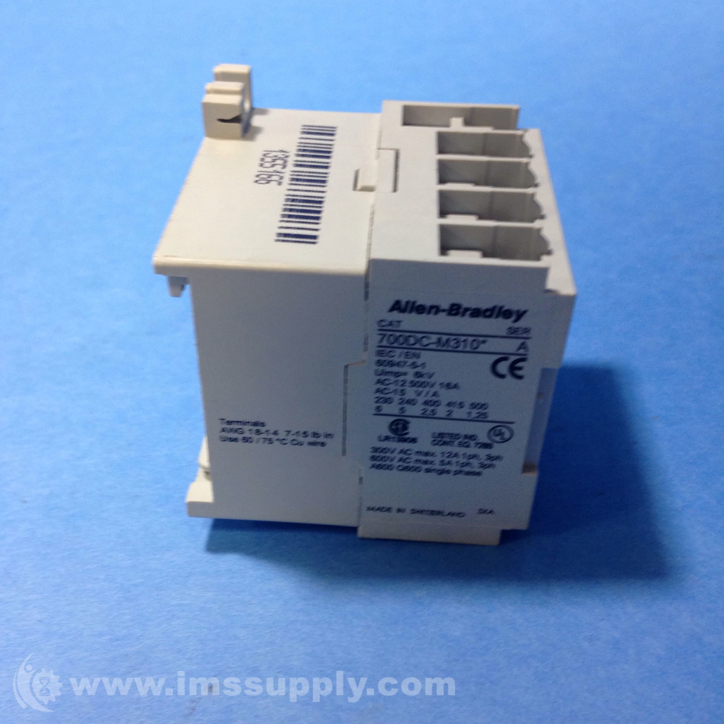 Allen Bradley 700DCM310Z24S Relay Min Control 16AMP IMS Supply