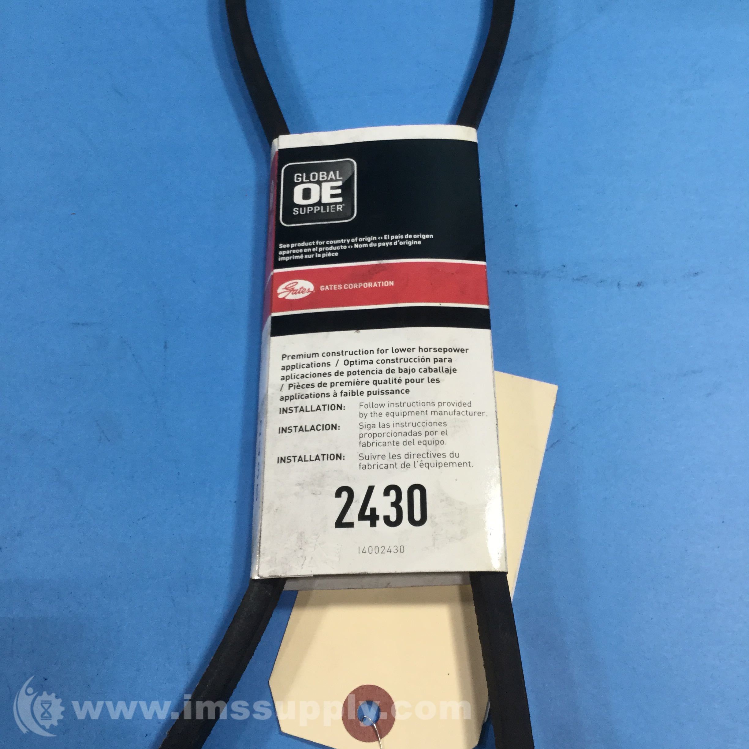 Gates 4L430 Trueflex 8400-2430 V-Belt 4L Section IMS Supply