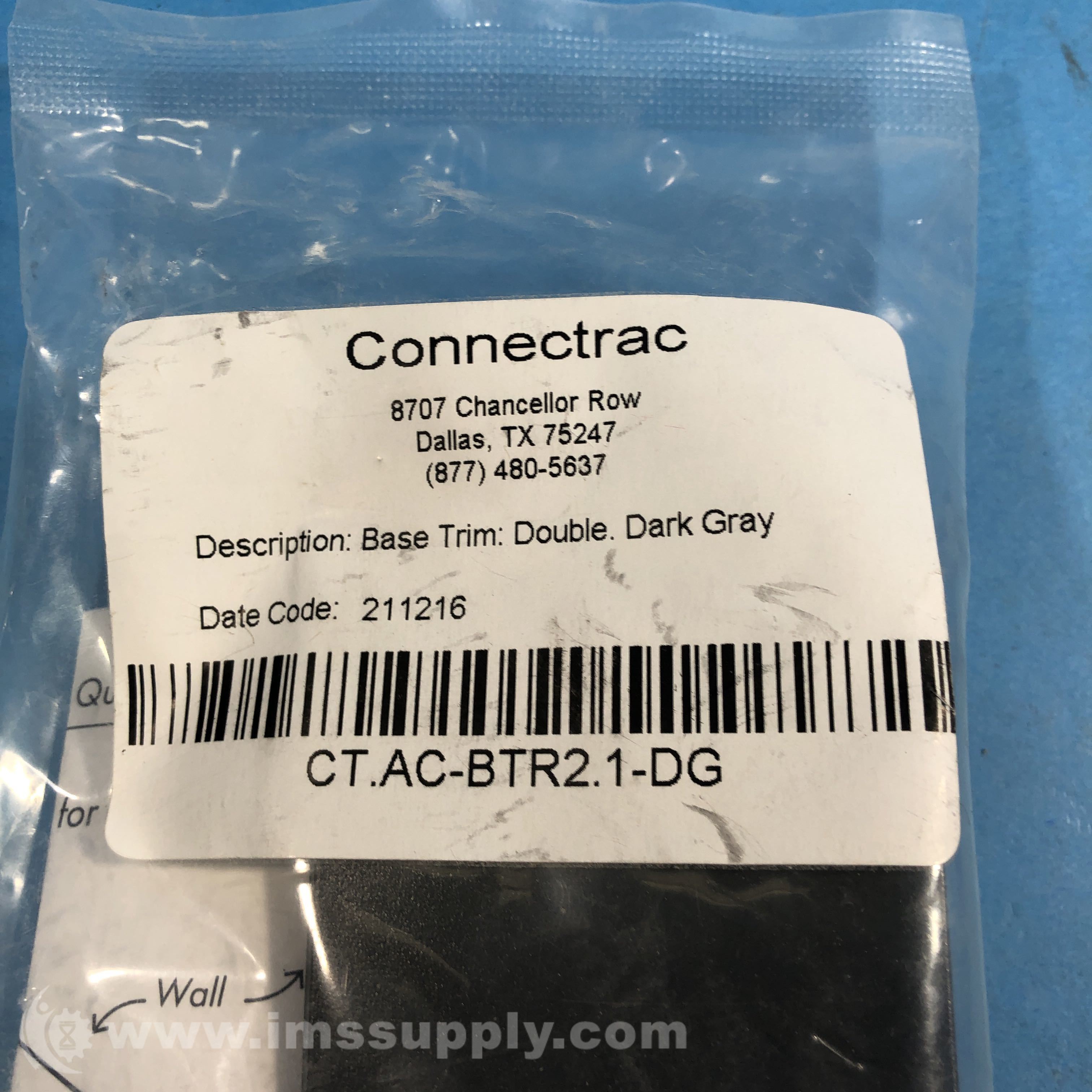 Connectrac CT.ACBTR2.1DG Dark Gray Double Base Trim IMS Supply