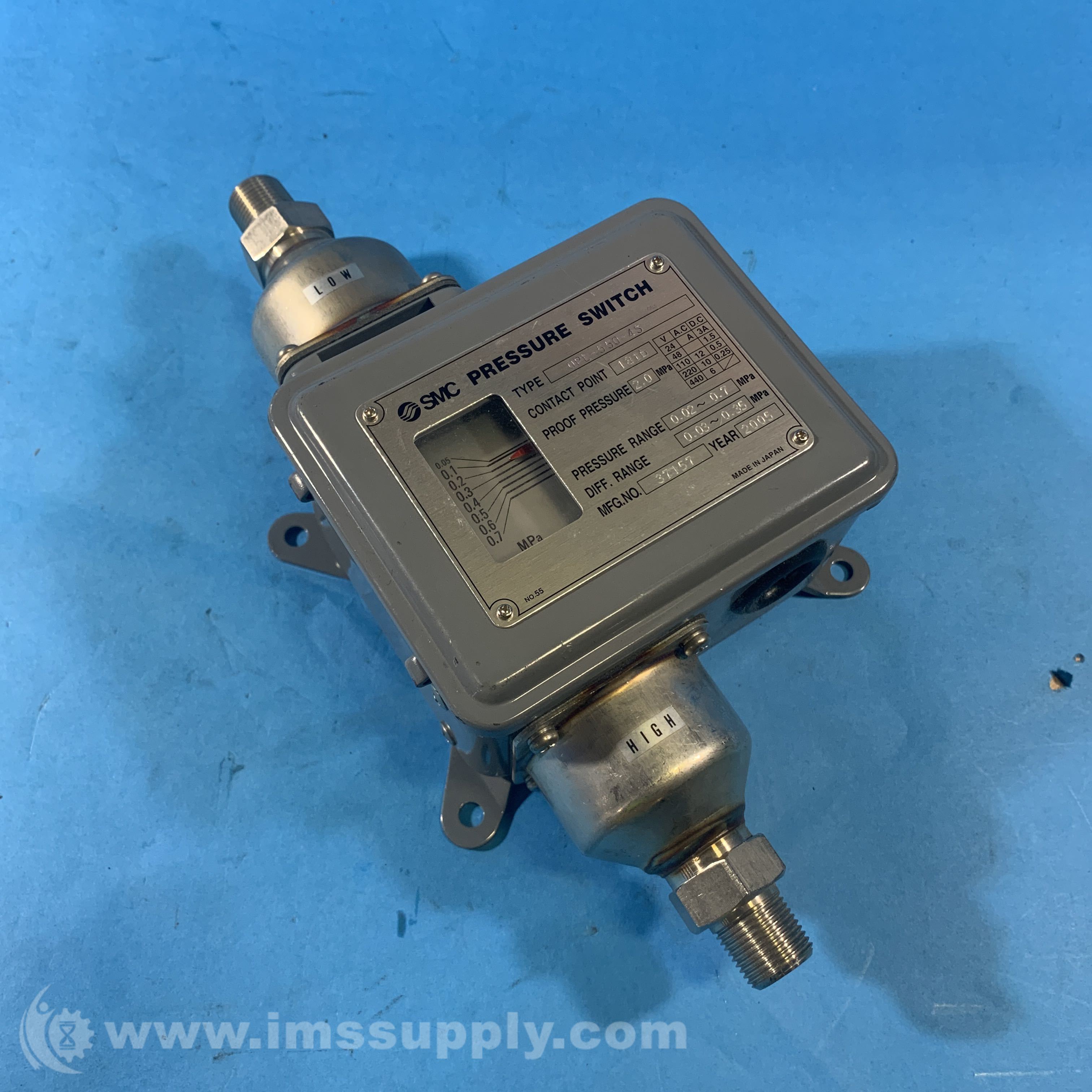 SMC OPL5504S Differential Pressure Switch IMS Supply