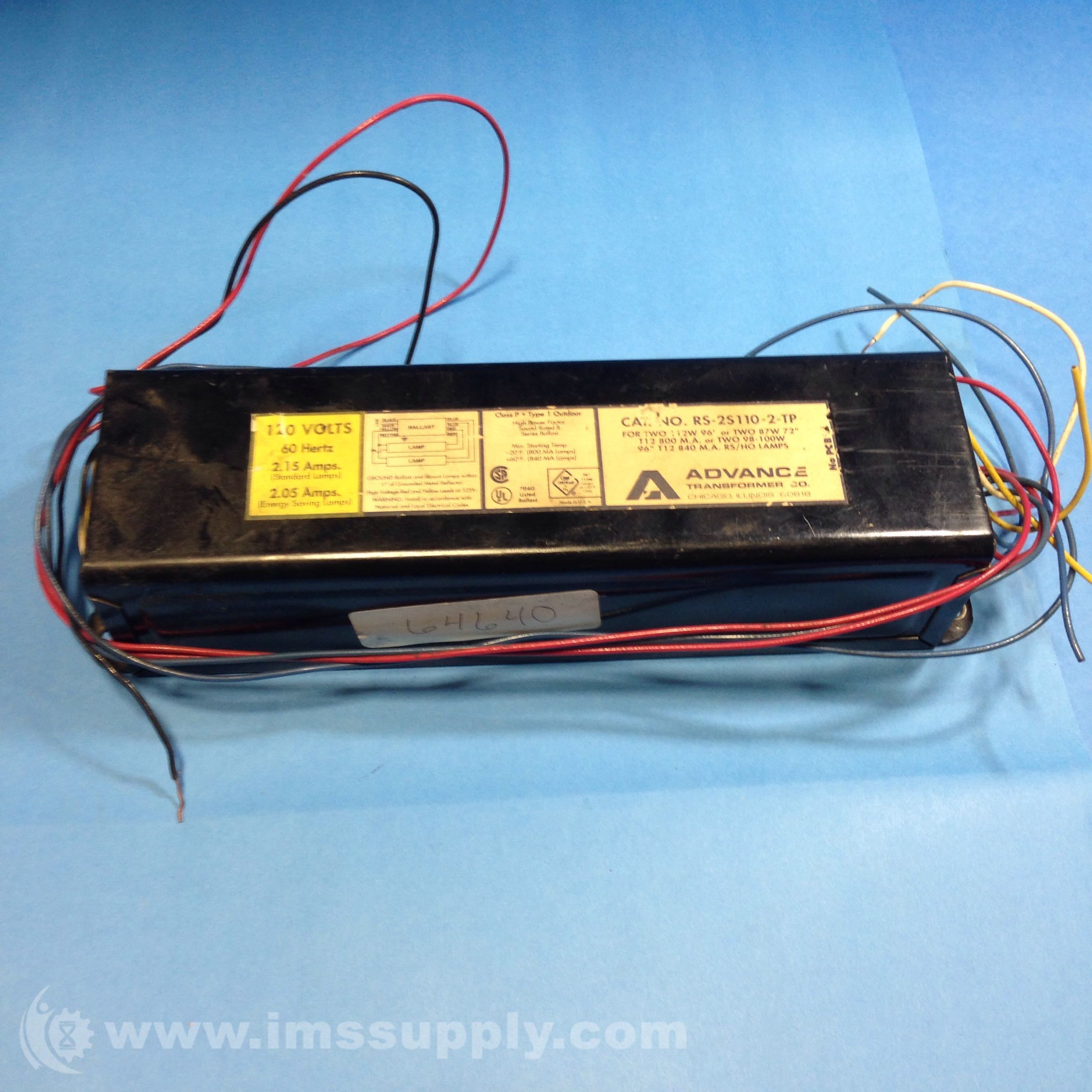 Advance R-2S110-TP Mark 3 Energy Saver Rapid Start Ballast F96T12/HO 