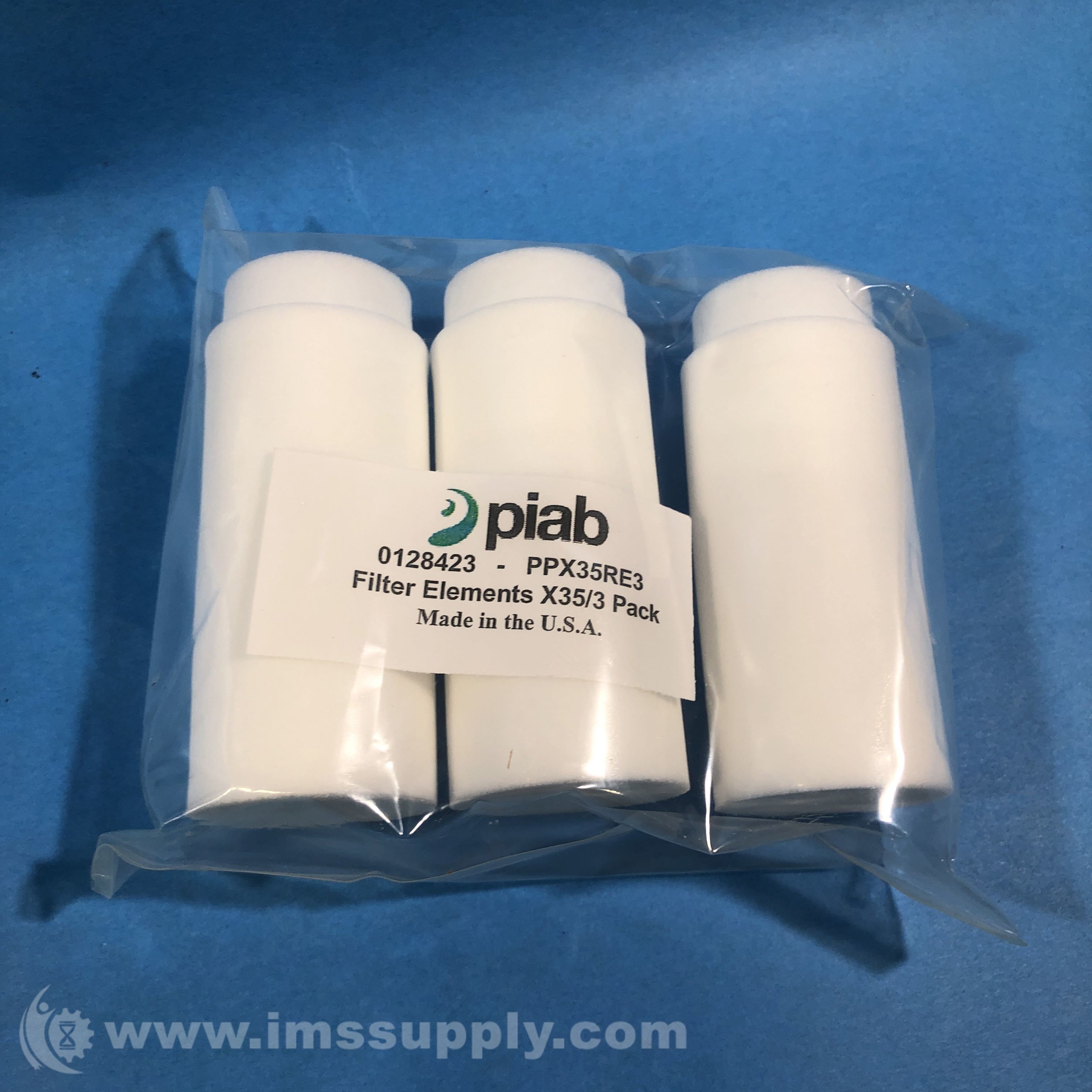 PIAB PPX35RE3 Pack of 3 Filter Elements IMS Supply