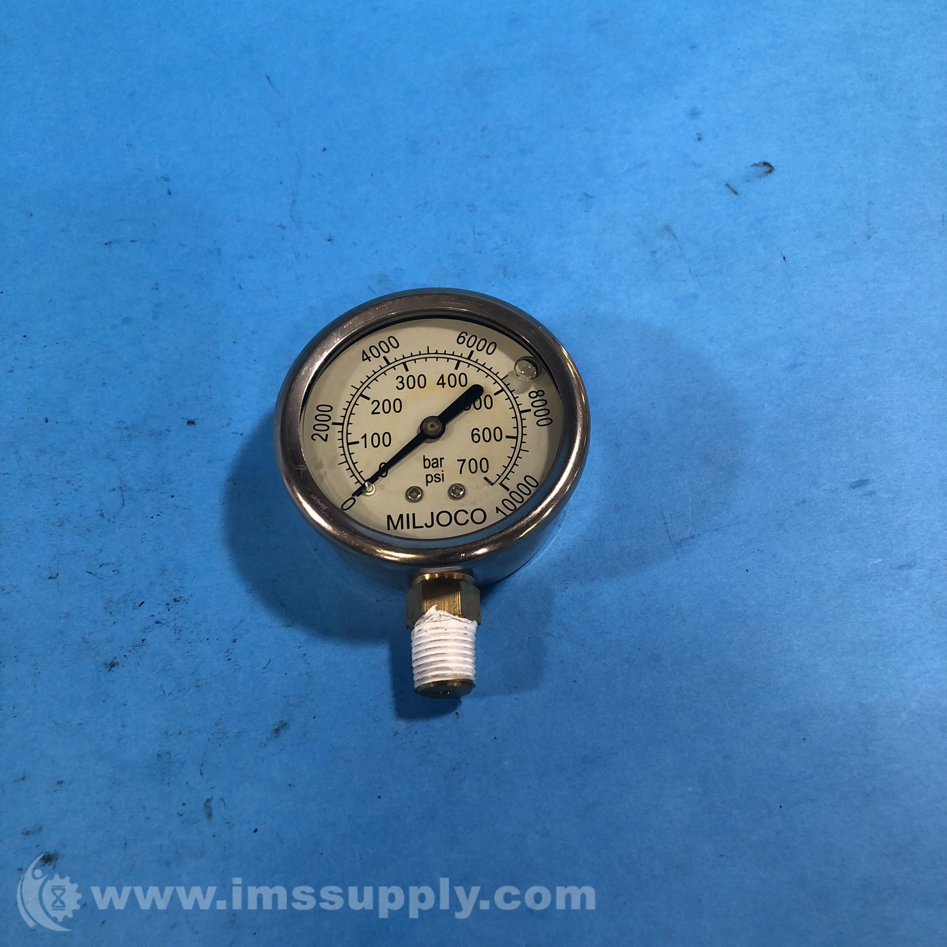 Miljoco 0700 bar / 010000 psi Pressure Gauge IMS Supply
