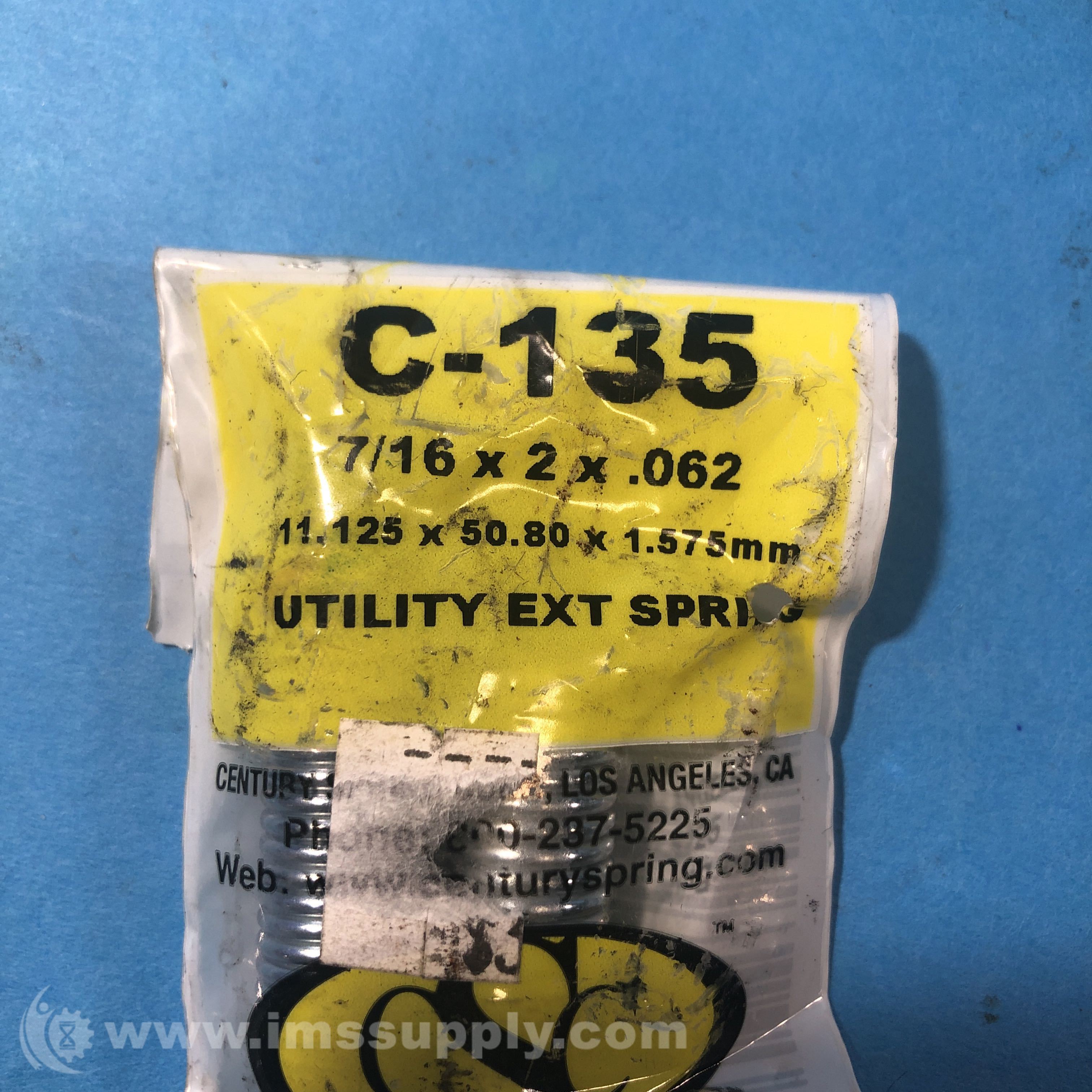 Century Spring C-135 Extension Spring - IMS Supply