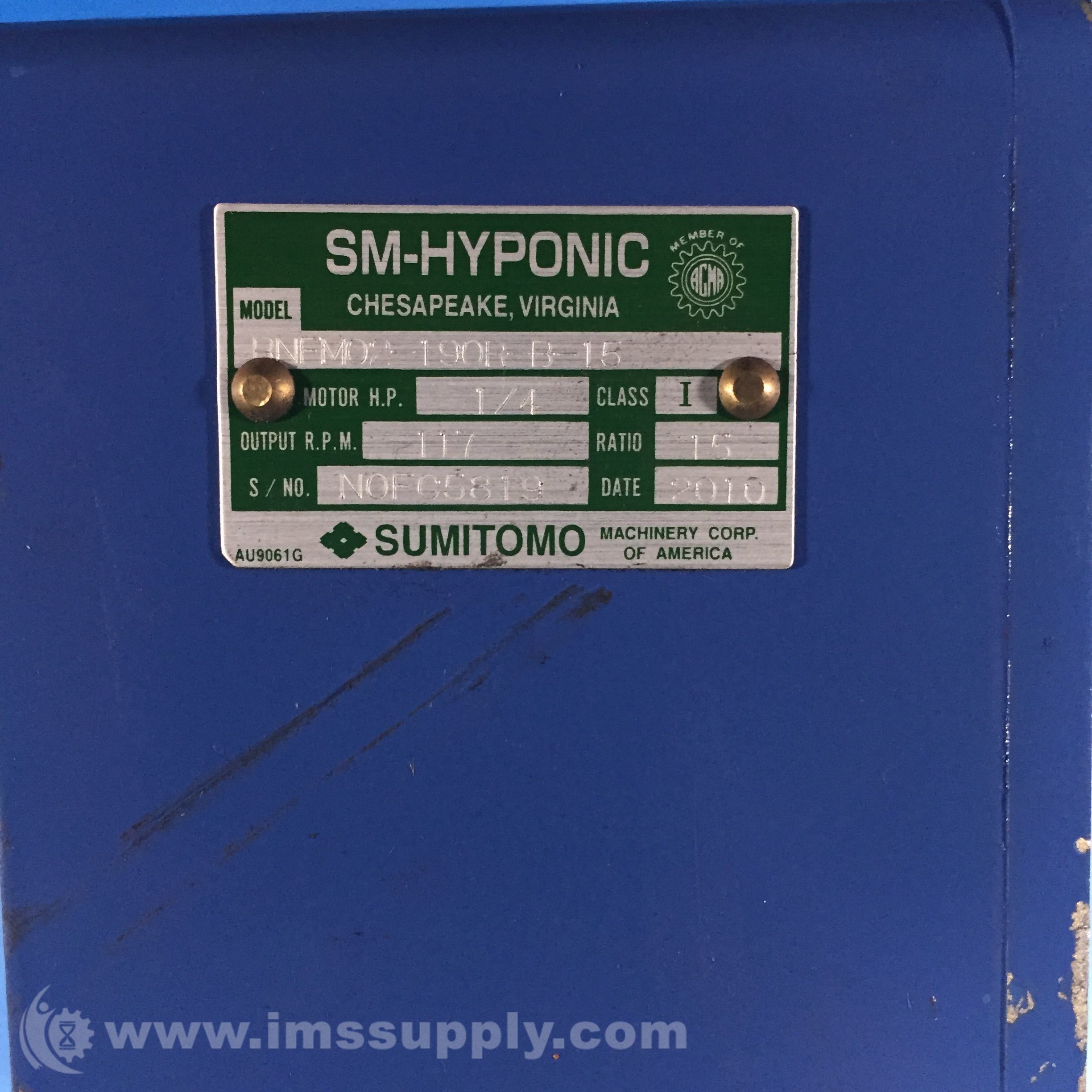 Sumitomo Machinery Inc TC-FX/FB-02A - IMS Supply Sumitomo Machinery Inc TC-FX/FB-02A - IMS Supply