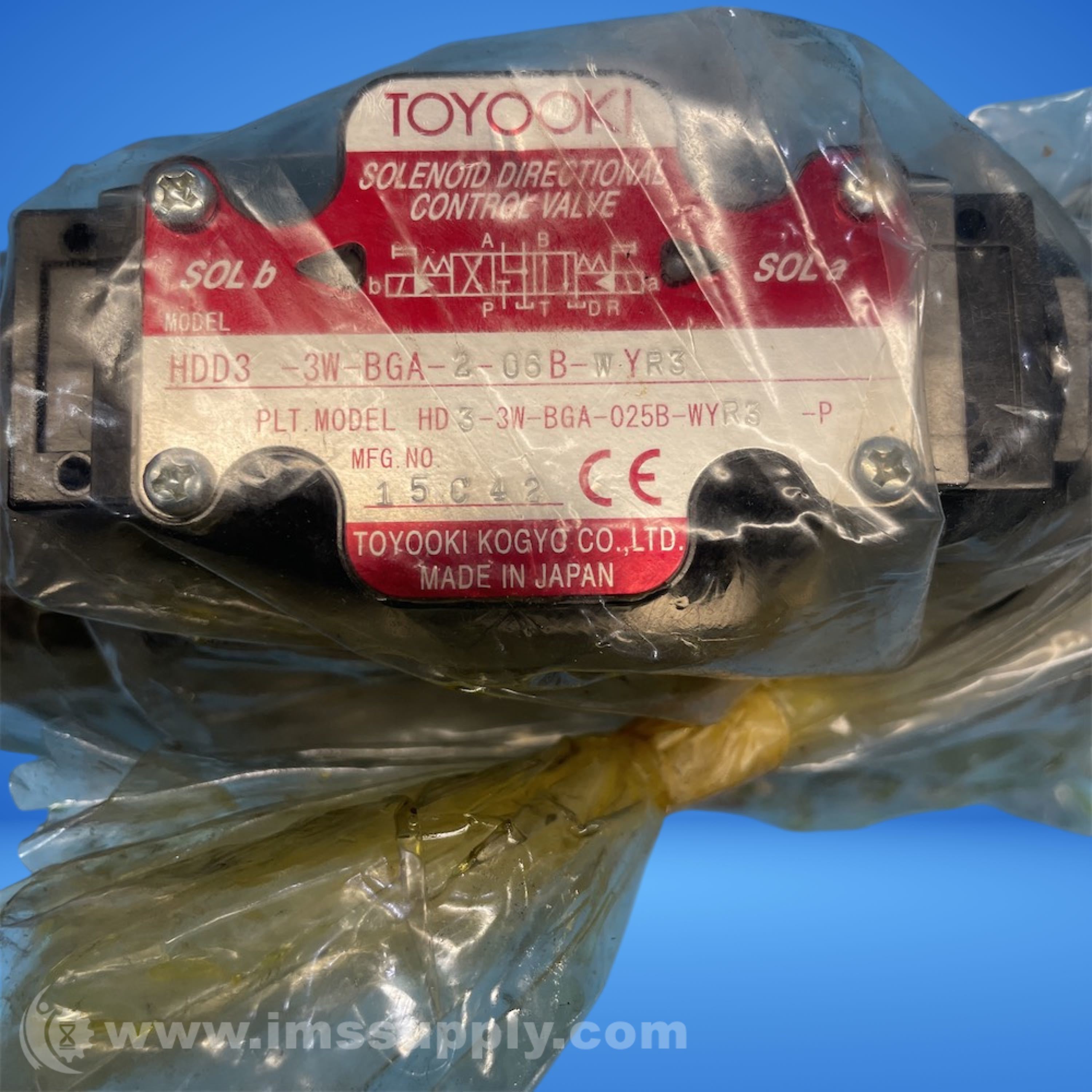 Toyooki HDD3-3W-BGA-2-06B-WYR3 Solenoid Valve - IMS Supply