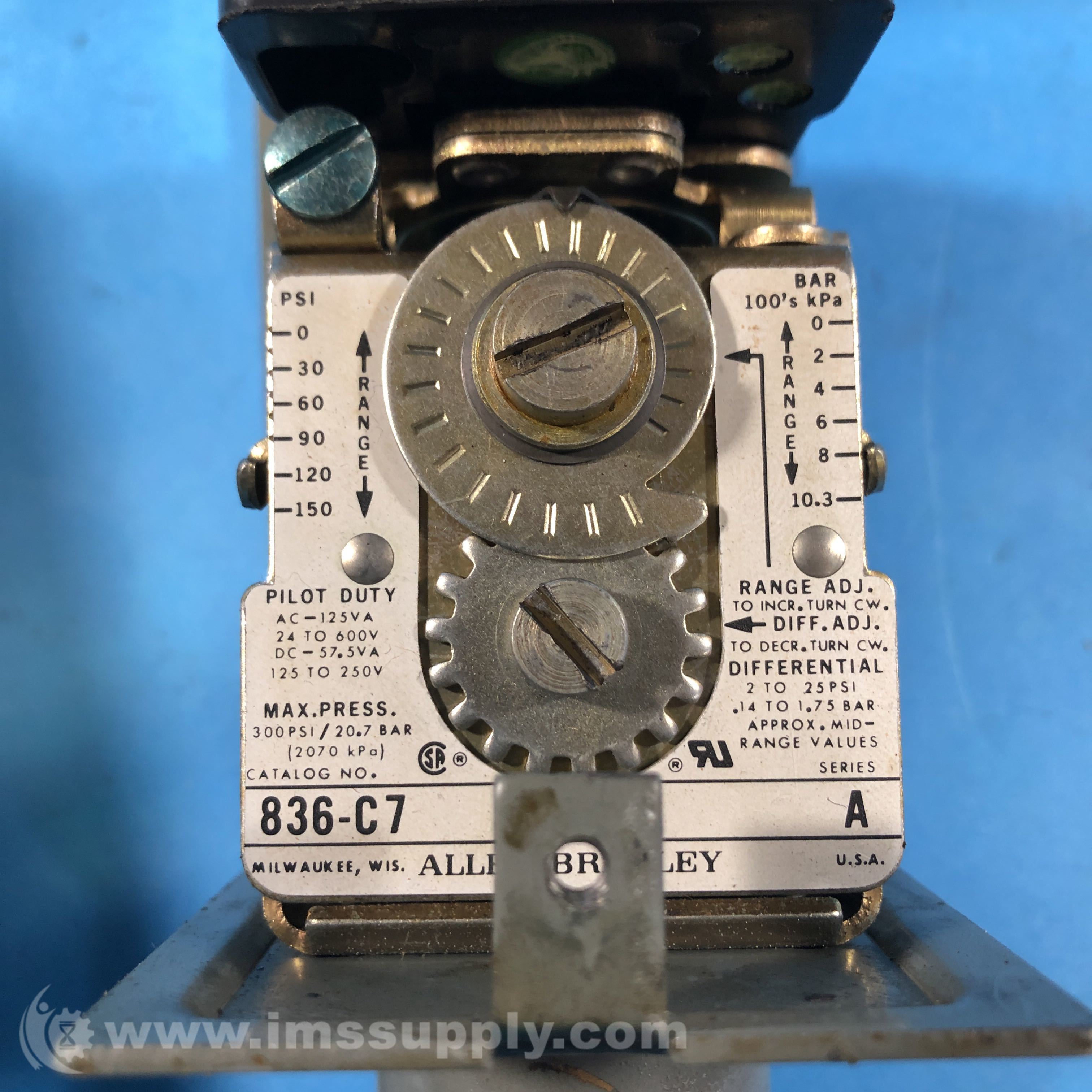 Allen Bradley 836C7 Series A Pressure Control Switch IMS Supply