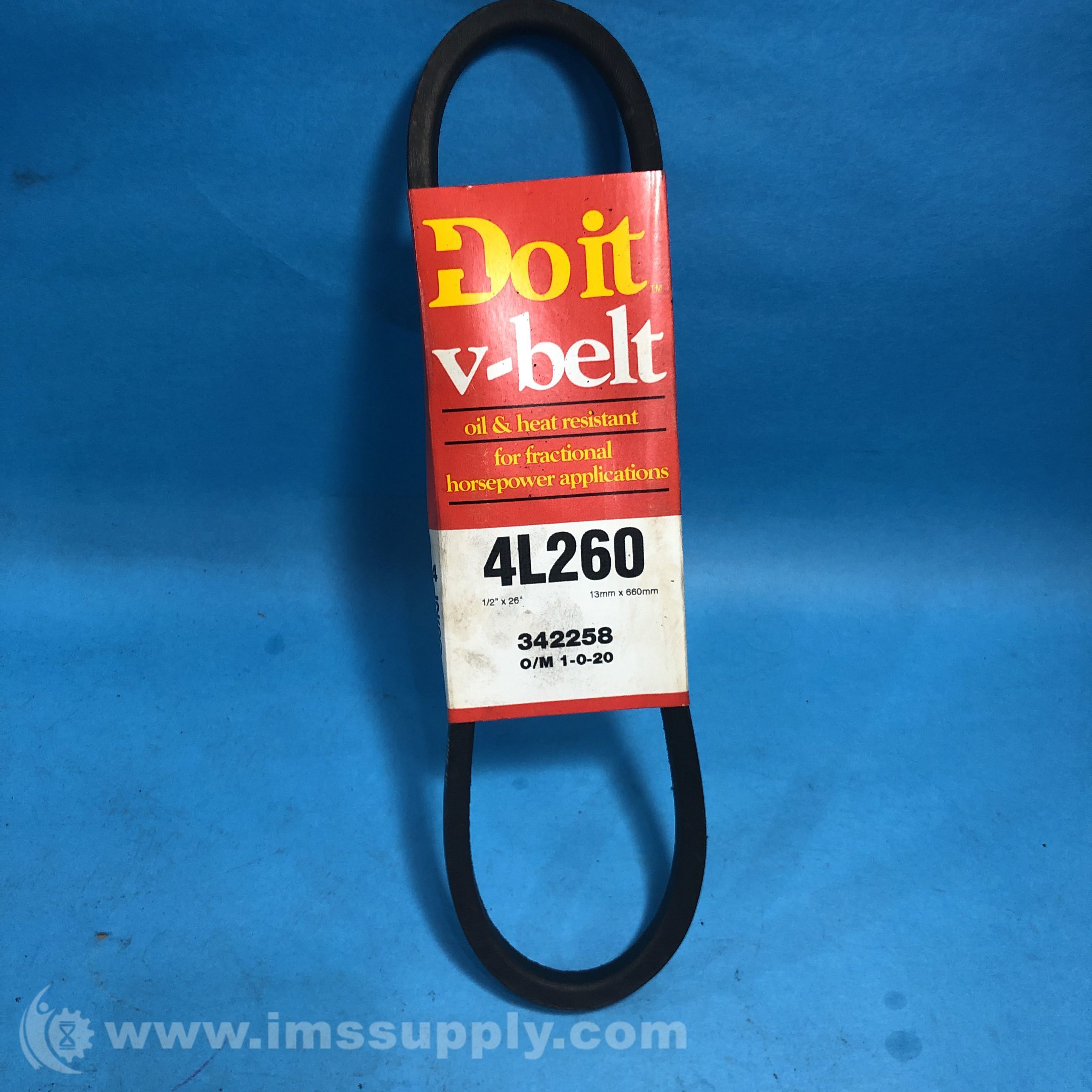 Do It Best Corp. 4L260 26 In. L x 1 2 In. W A Pulley V Belt IMS