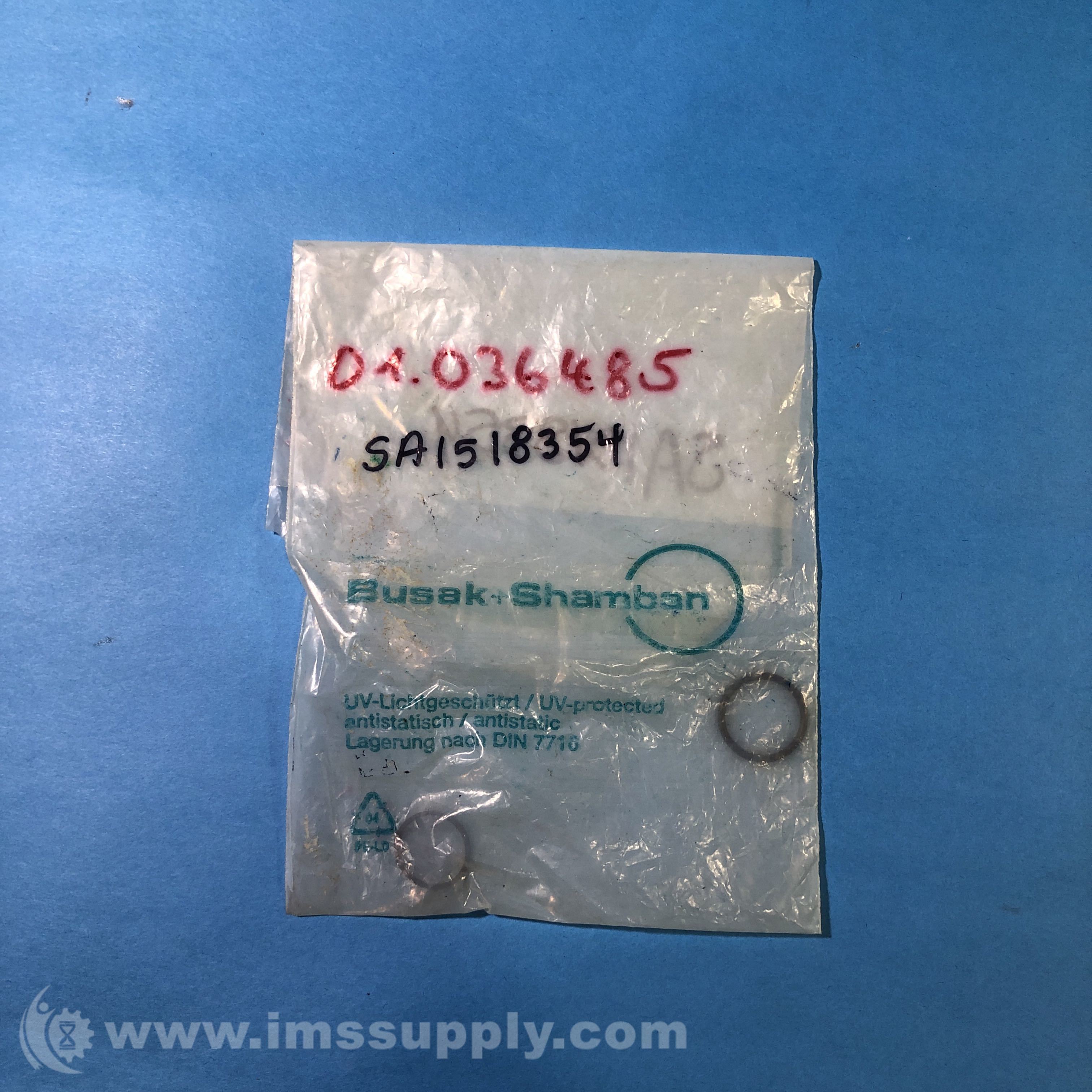 Busak & Shamban 01.036485 Bag of 2 Seals IMS Supply