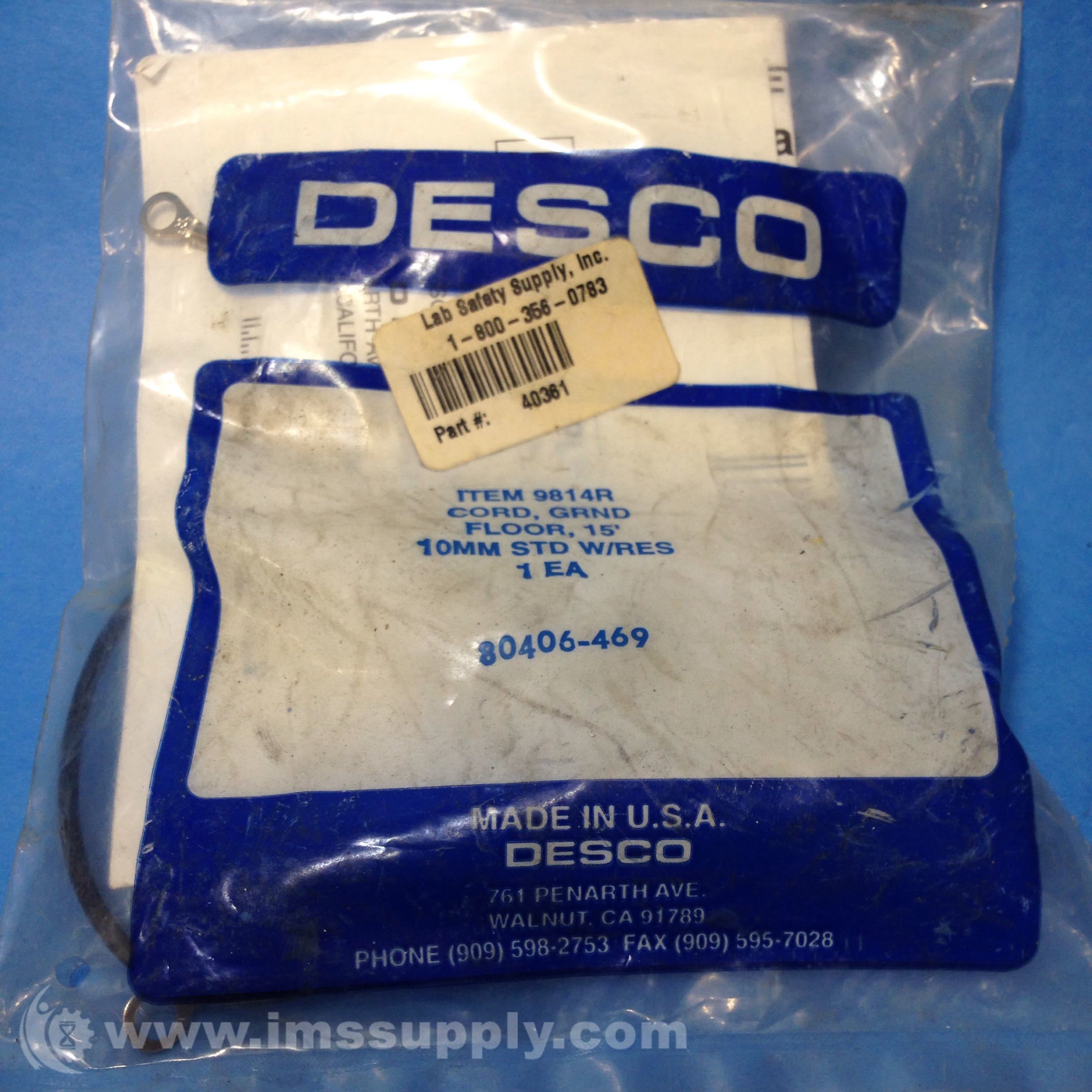 Desco 9814R Ground Cord - IMS Supply