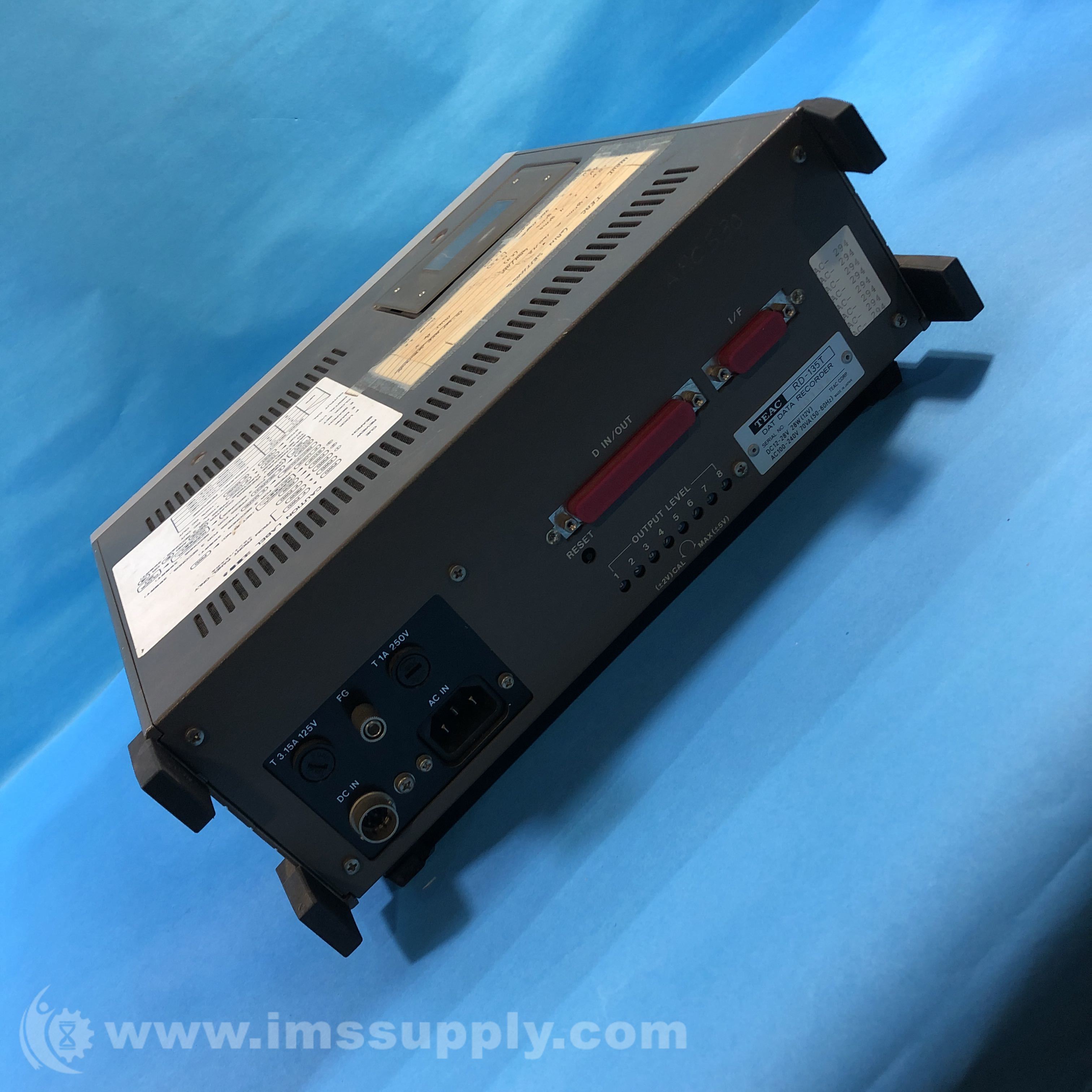 Teac RD-135T 8 Channel 16 Bit DAT Data Recorder - IMS Supply