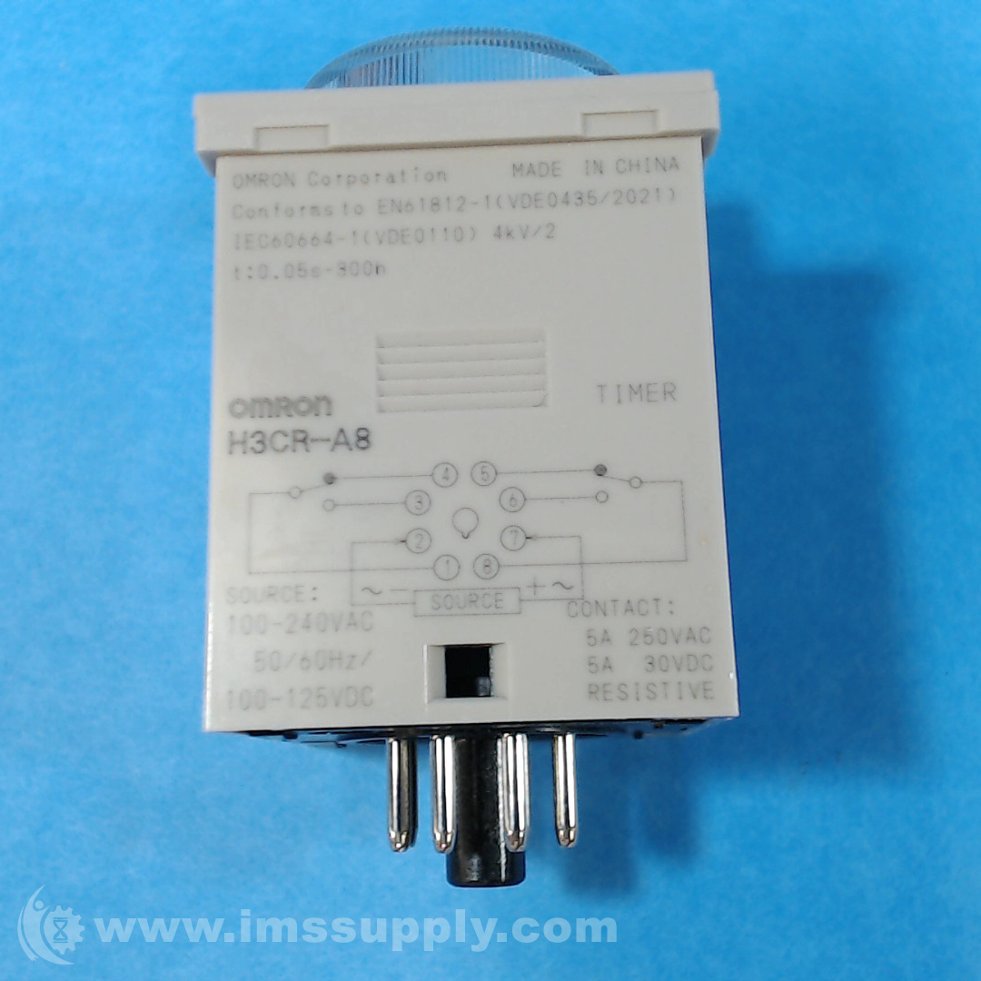 Omron H3CR-A8-AC100-240/DC100-125 Timer Analog Solid State - IMS Supply