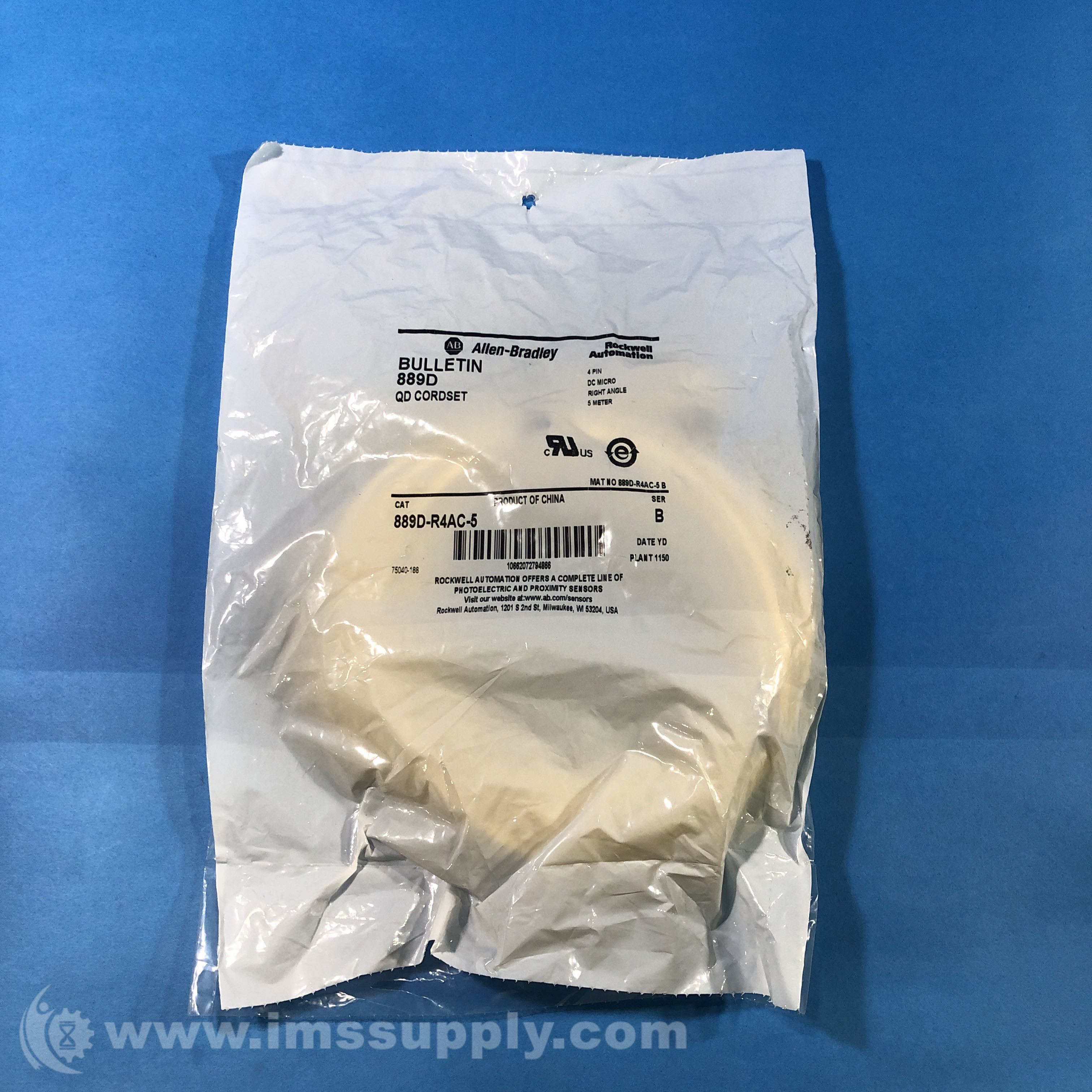 Allen Bradley 889D-R4AC-5 DC Micro Cable - IMS Supply