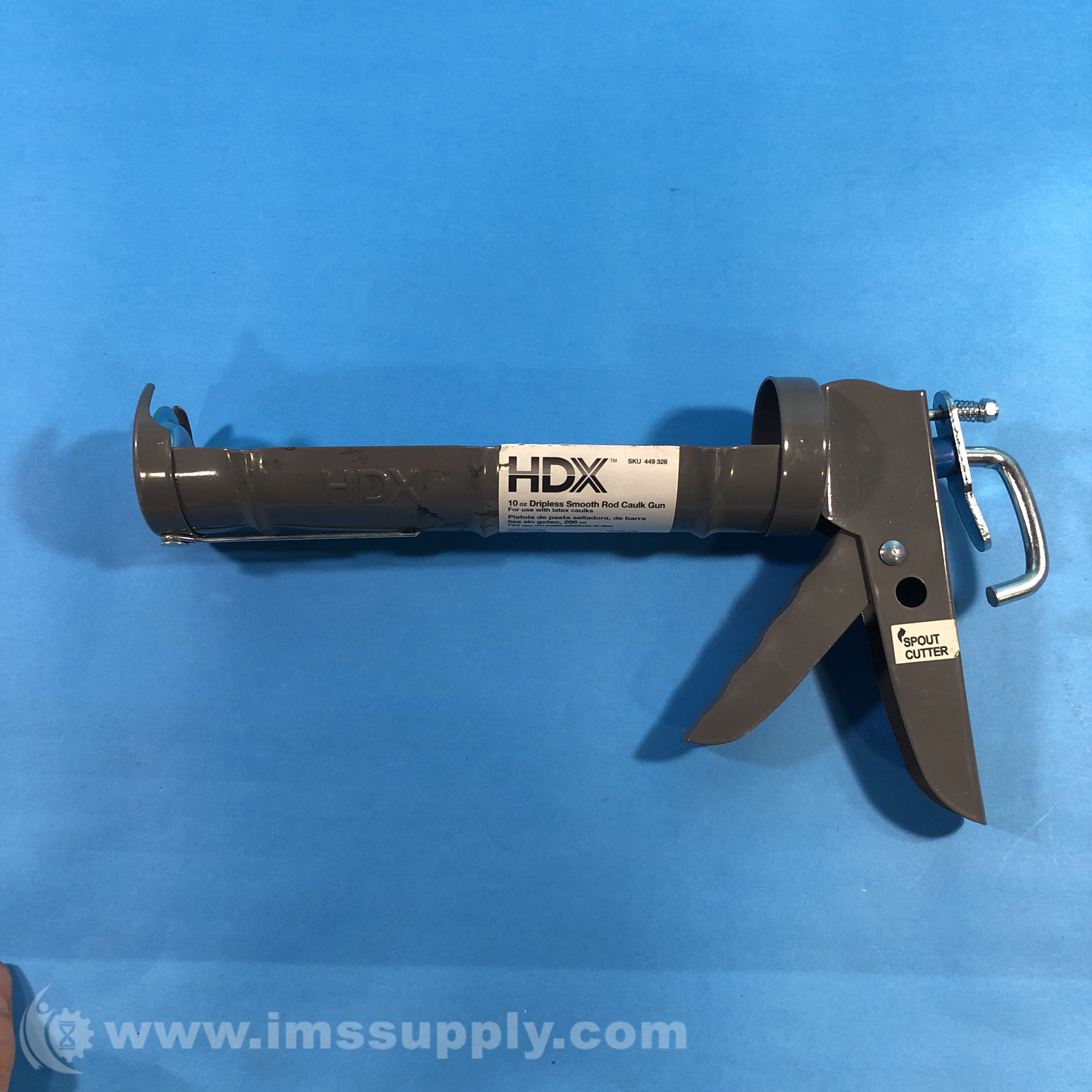 HDX HD109D HDX 10 Oz Dripless Smooth Rod Caulk Gun IMS Supply