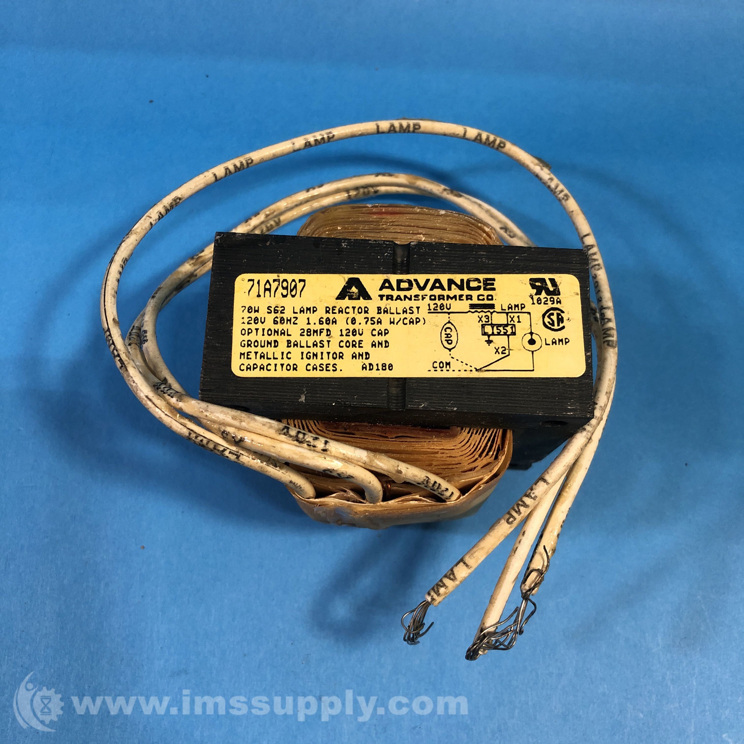 Advance 71A7807-B Integrated Ignitor Reactor Ballast For 50W S68 HPS Lamp 
