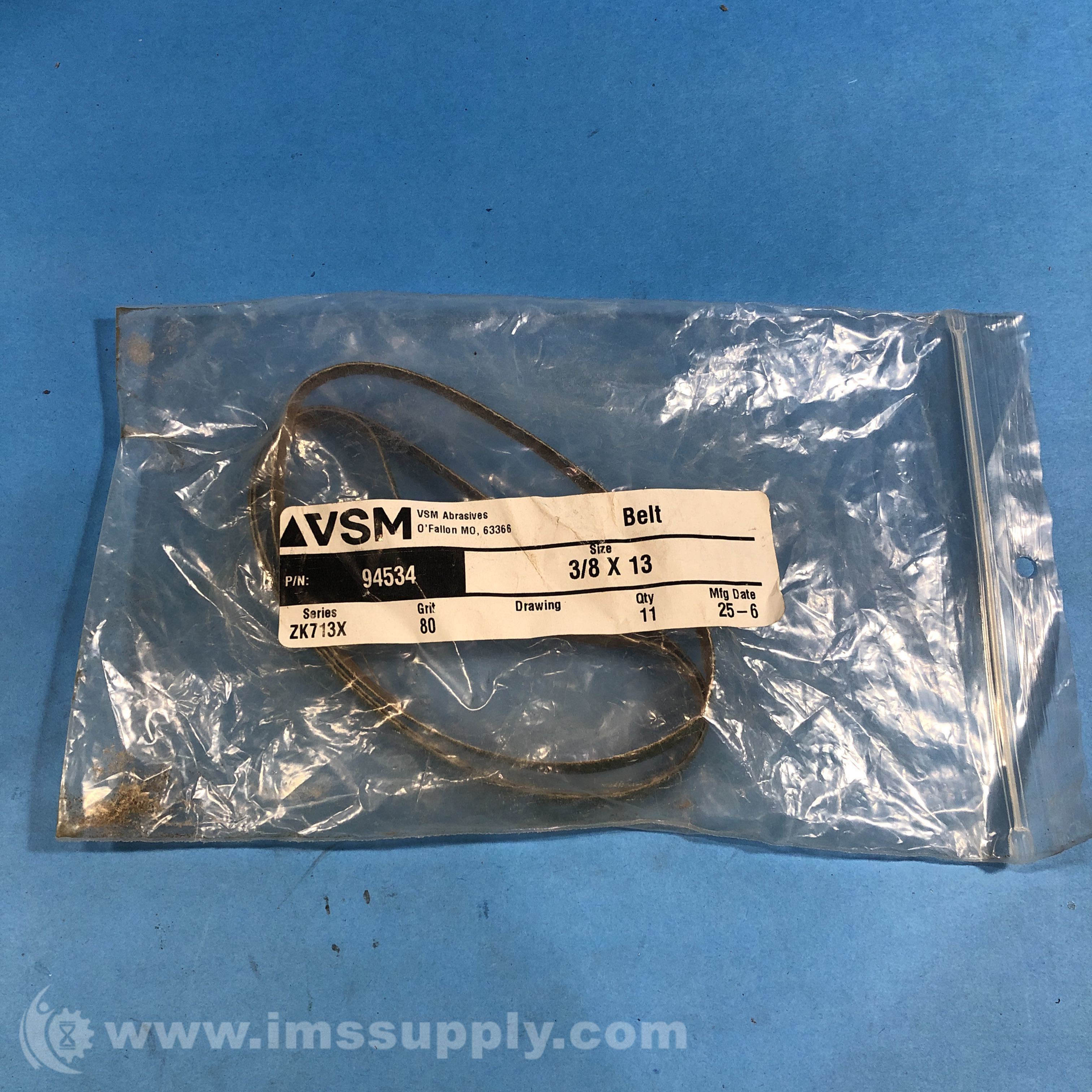 VSM Abrasives 94534 Abrasive Belt, 94534, Zirconia Alumina IMS Supply