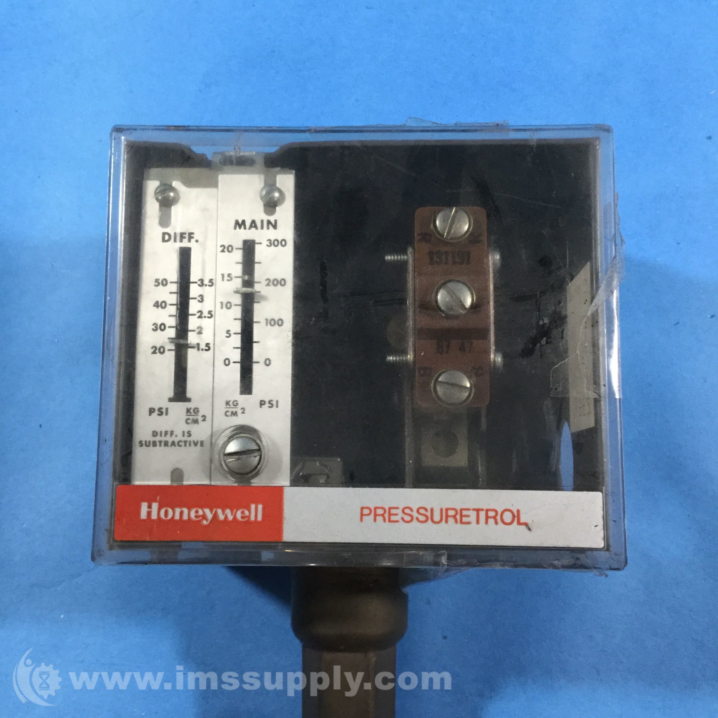 Honeywell L404F1094 Pressure Switch, Pressuretrol Controller IMS Supply
