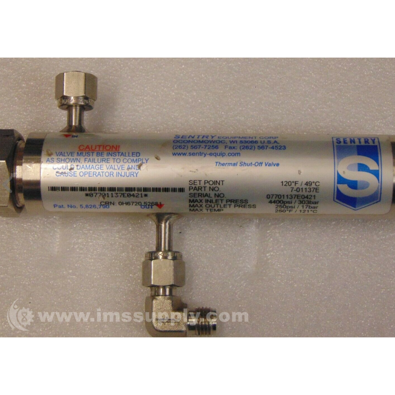 SENTRY 701137E IMS Supply