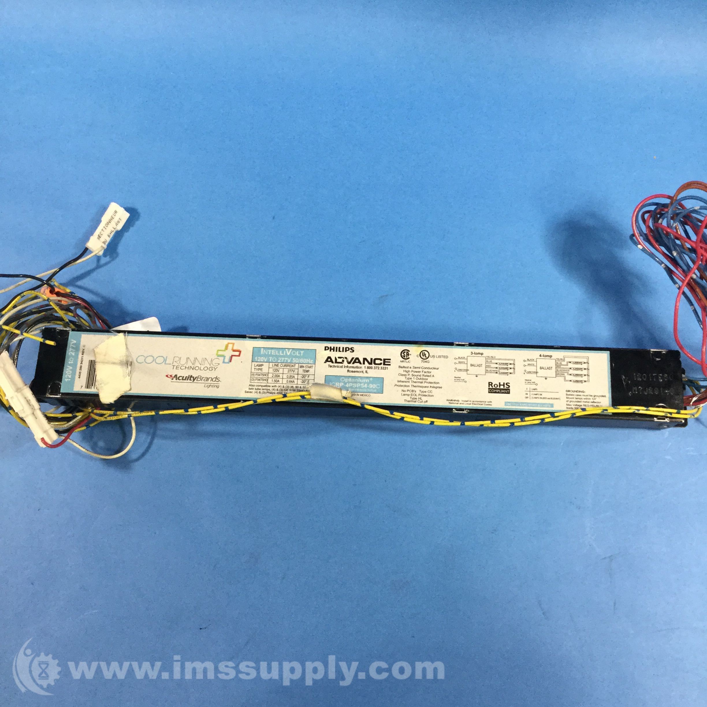 Philips ICRP4PSP5490C T5 Fluorescent Ballast IMS Supply