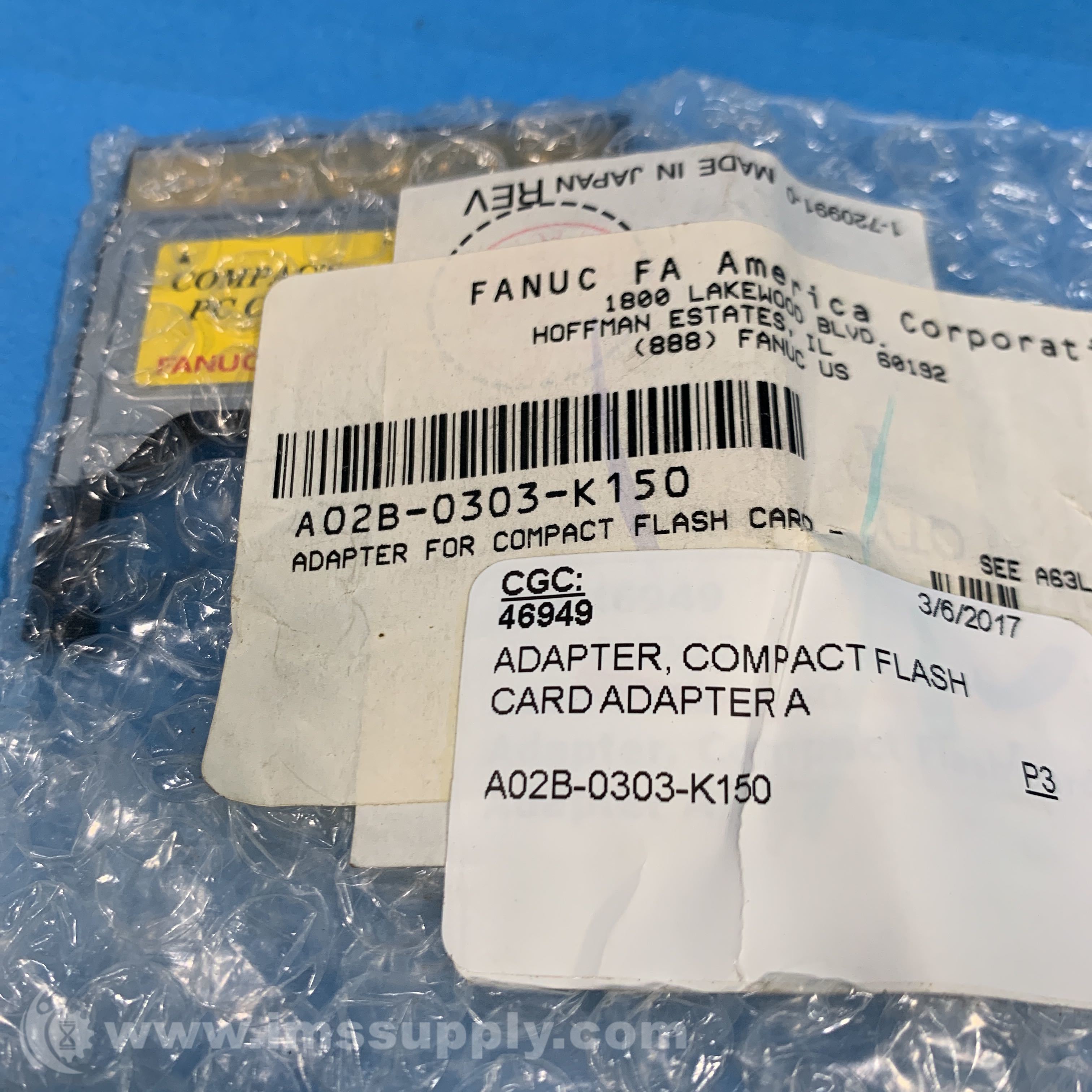 Fanuc A02B0303K150 Adapter for Compact Flash Card IMS Supply
