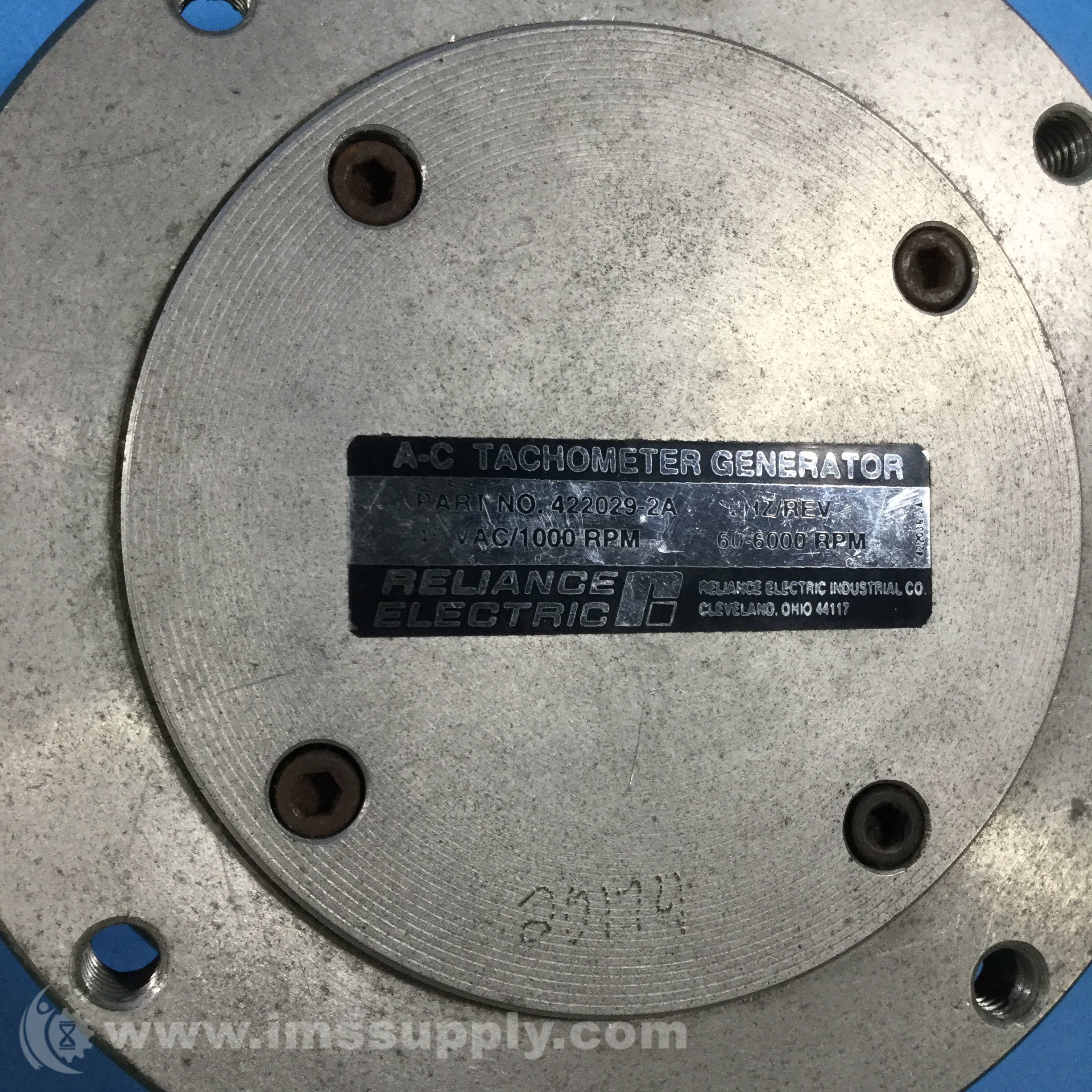 Reliance Electric 4220292A AC Tachometer Generator IMS Supply