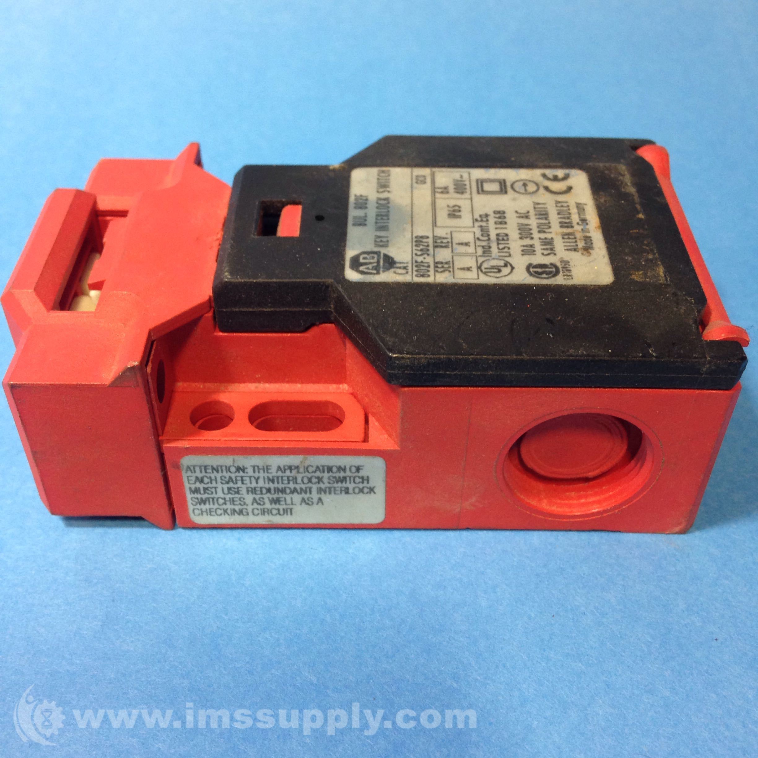 Allen Bradley 802FS62P8 Series A Key Interlock Switch IMS Supply