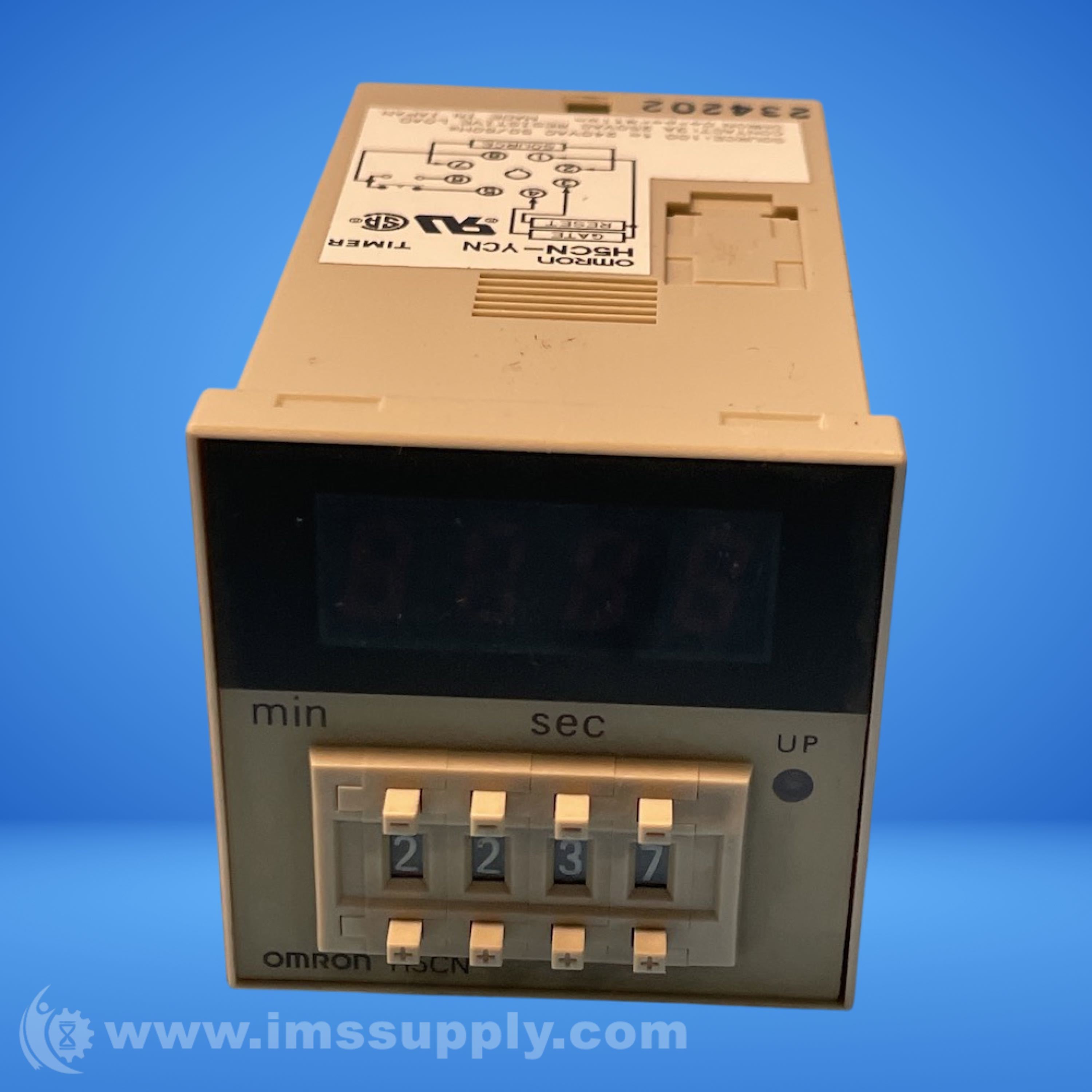 Omron H5CN-YCN Timer, Digital, Red LED, 4-Digit, SPDT - IMS Supply