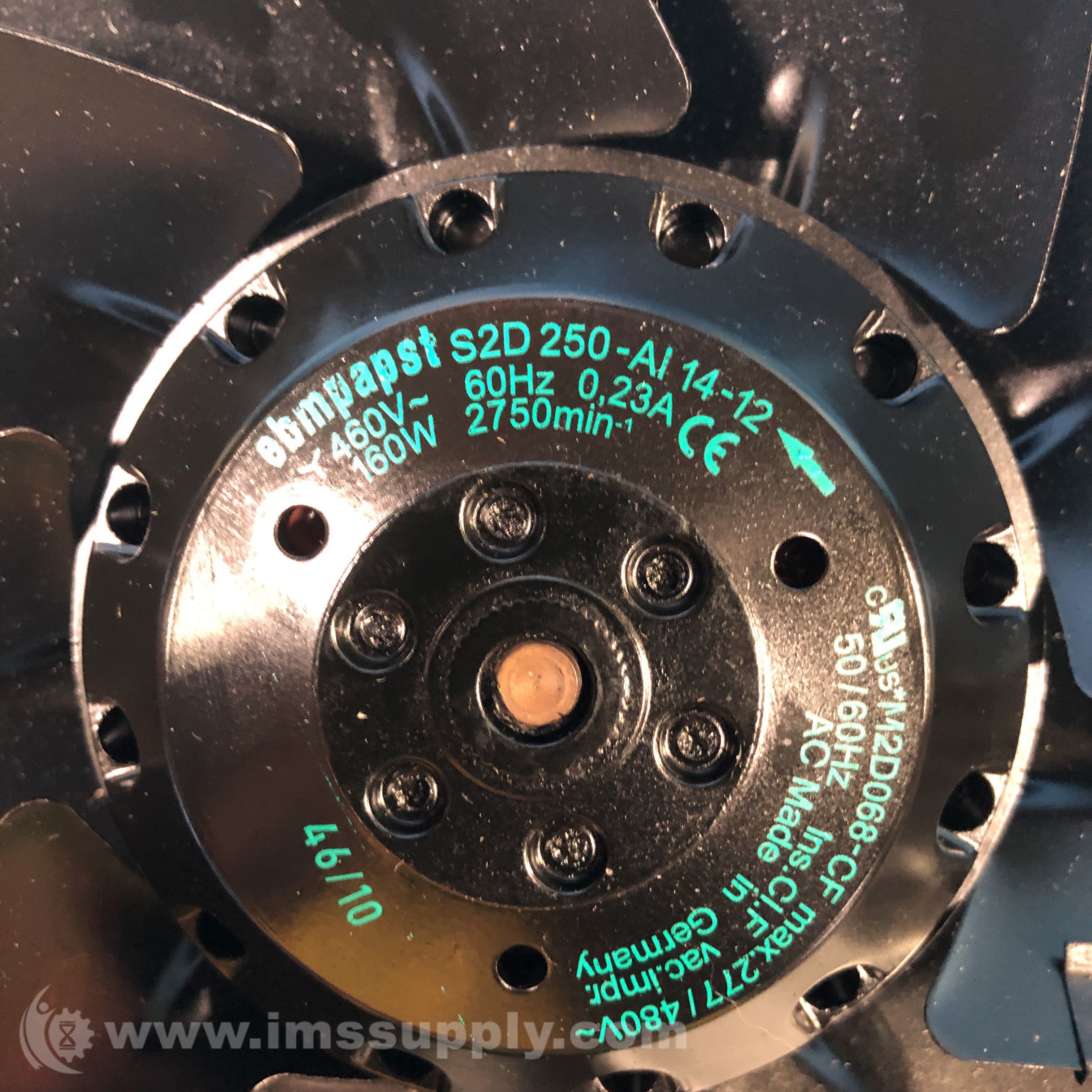 Ebm Papst M2D068CF Axial Fan, 277/480V, 50/60 Hz IMS Supply