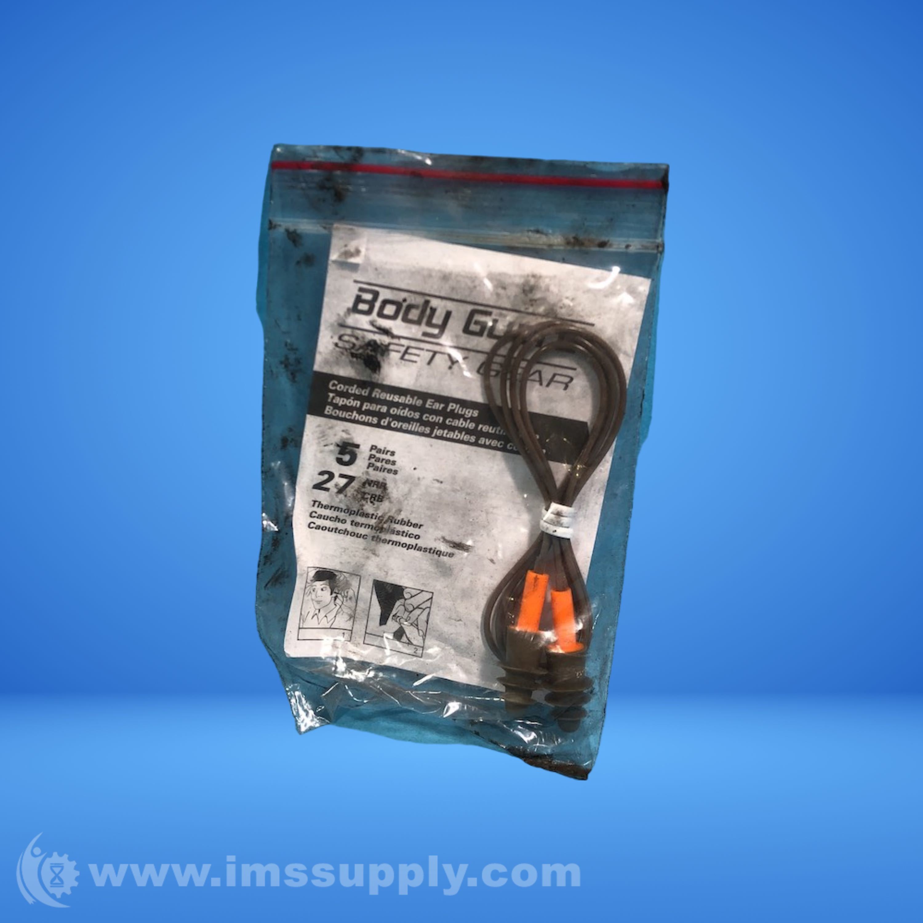 Body Guard 1053190V05 Pack of 5 TPR Multi-Flange Earplug Pairs - IMS Supply
