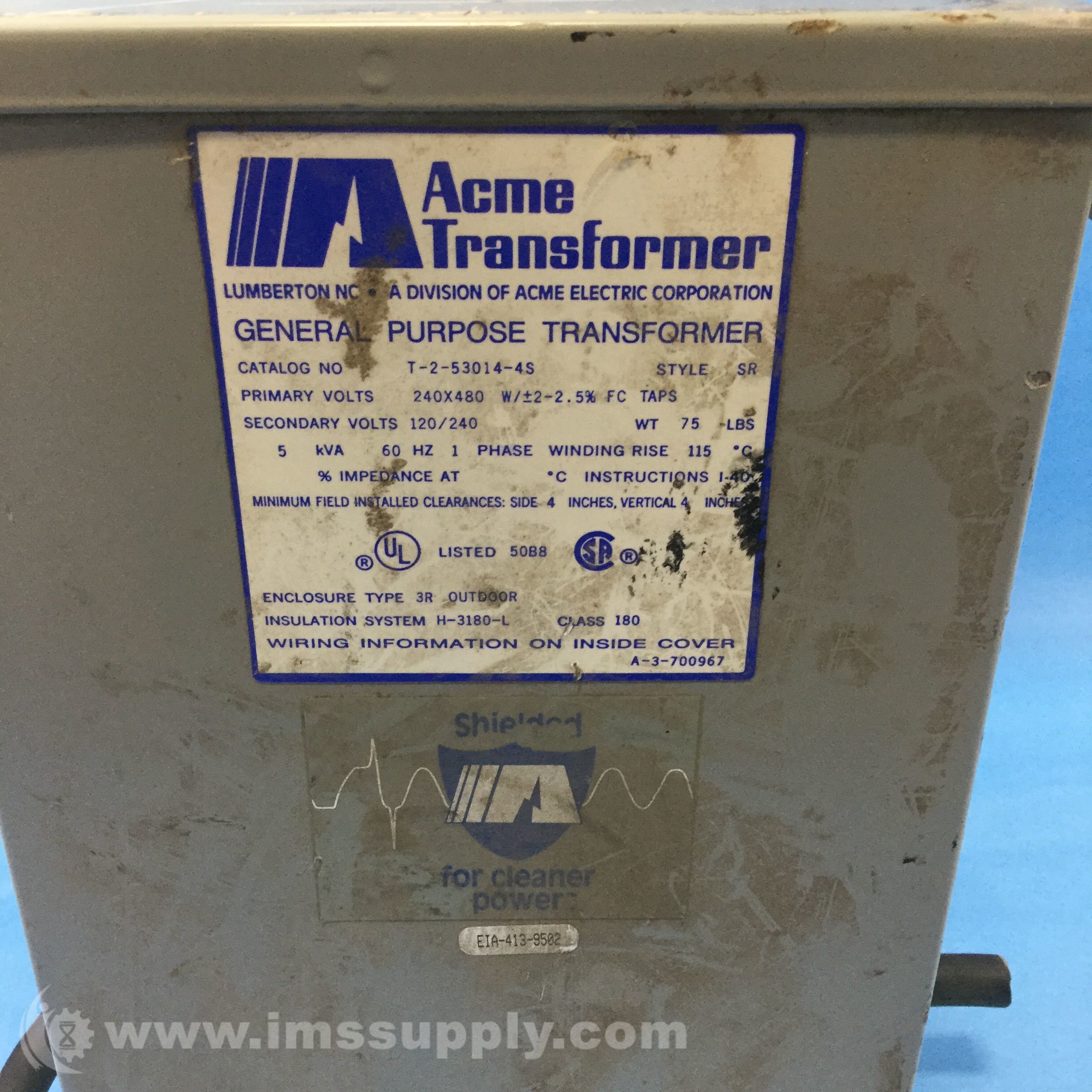 69814-2-D 0737 FALCON INLINE TRANSFORMER 