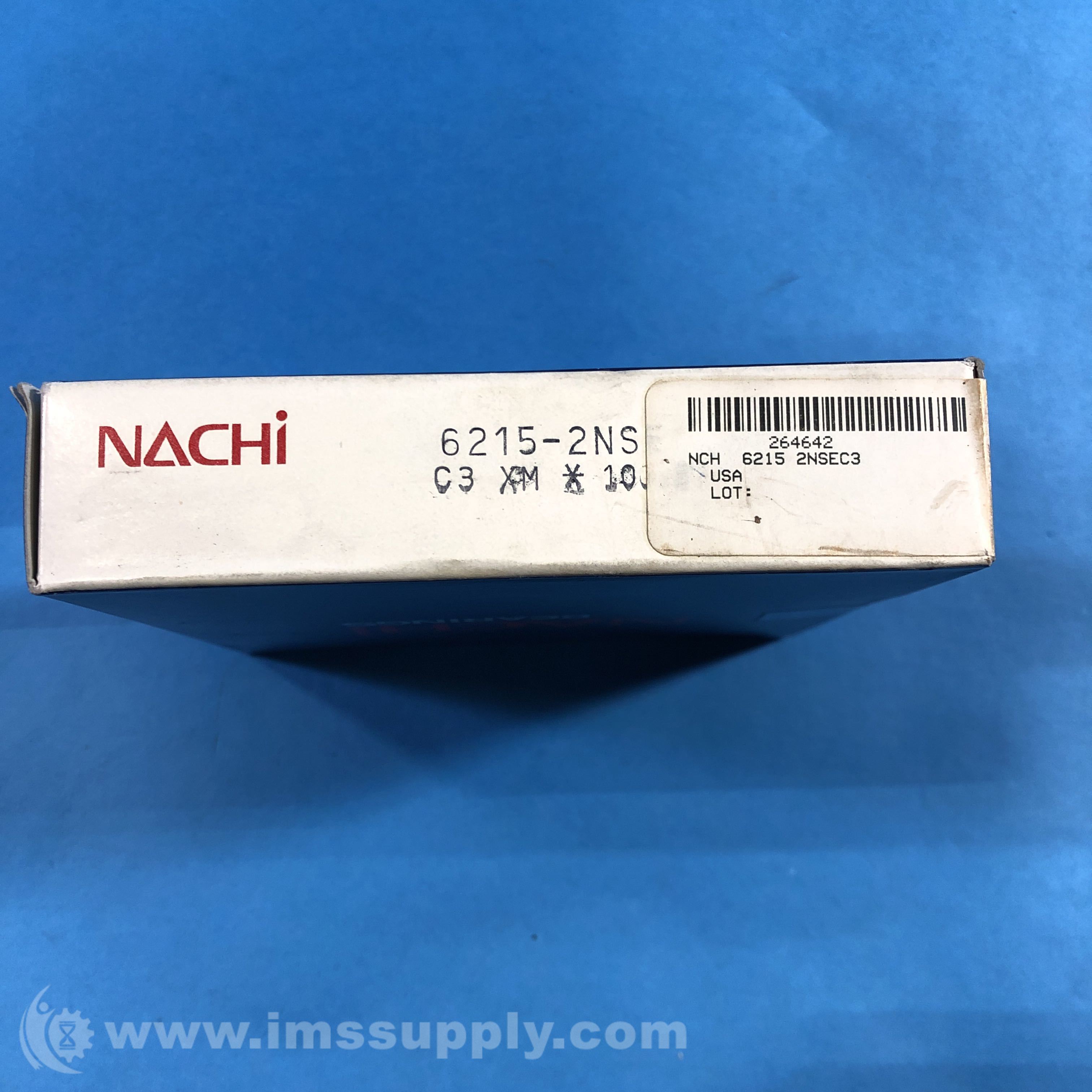 Nachi 6215-2NS Bearing Sealed C3 75x130x25 Ball Bearing - IMS Supply