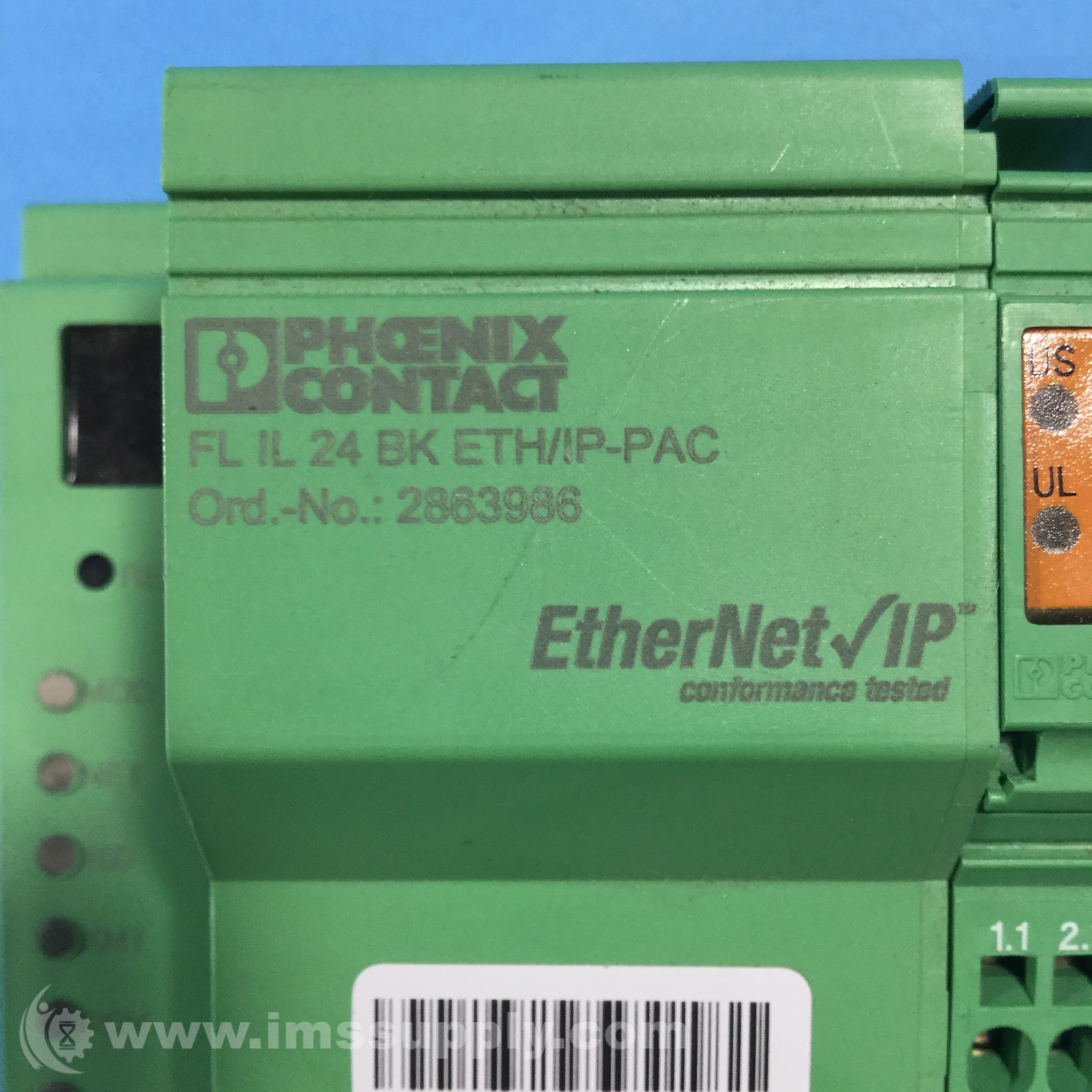 Phoenix Contact FL IL 24 BK ETH/IP-PAC Inline, Bus Coupler - IMS Supply