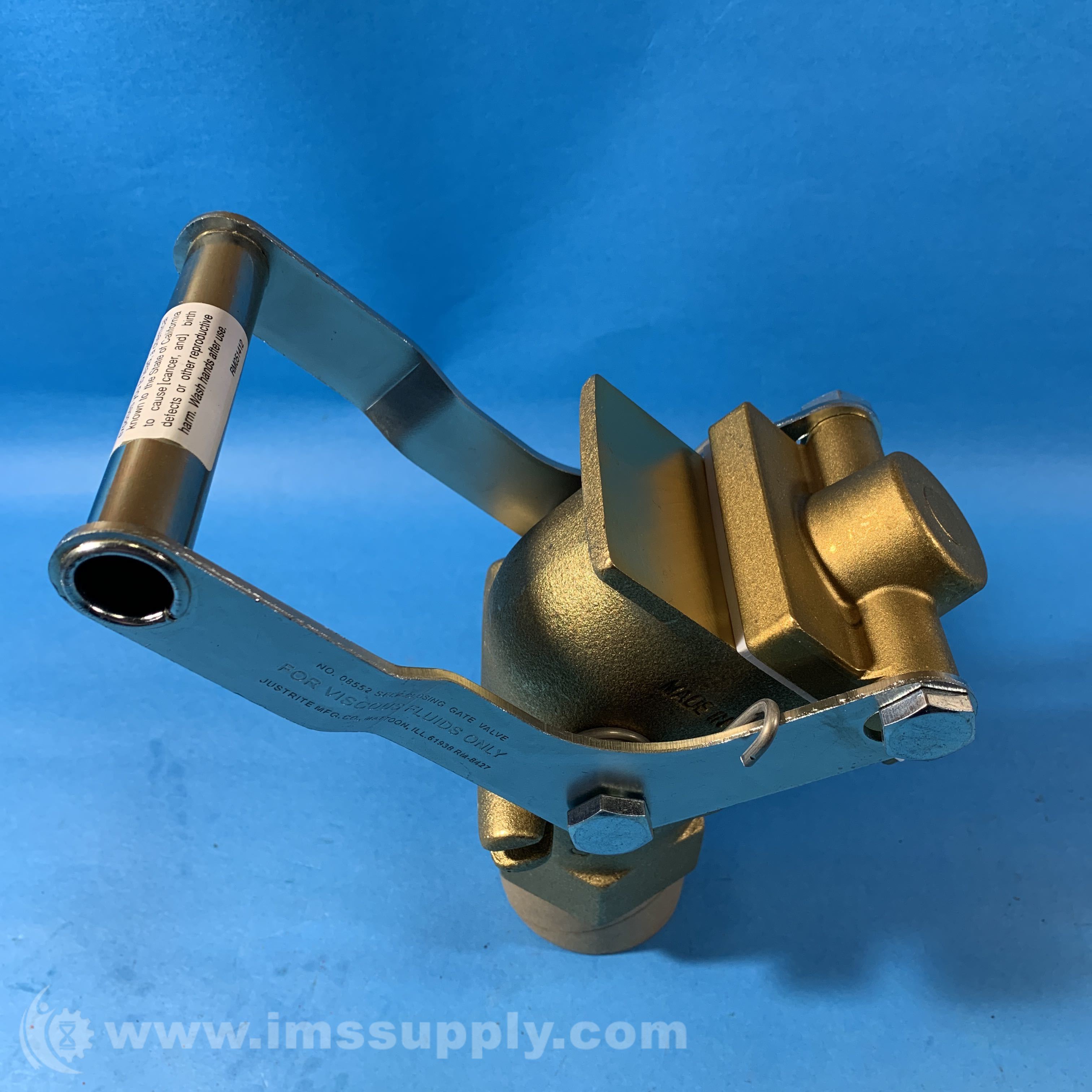 Justrite 08552 Brass Drum Gate Valve IMS Supply