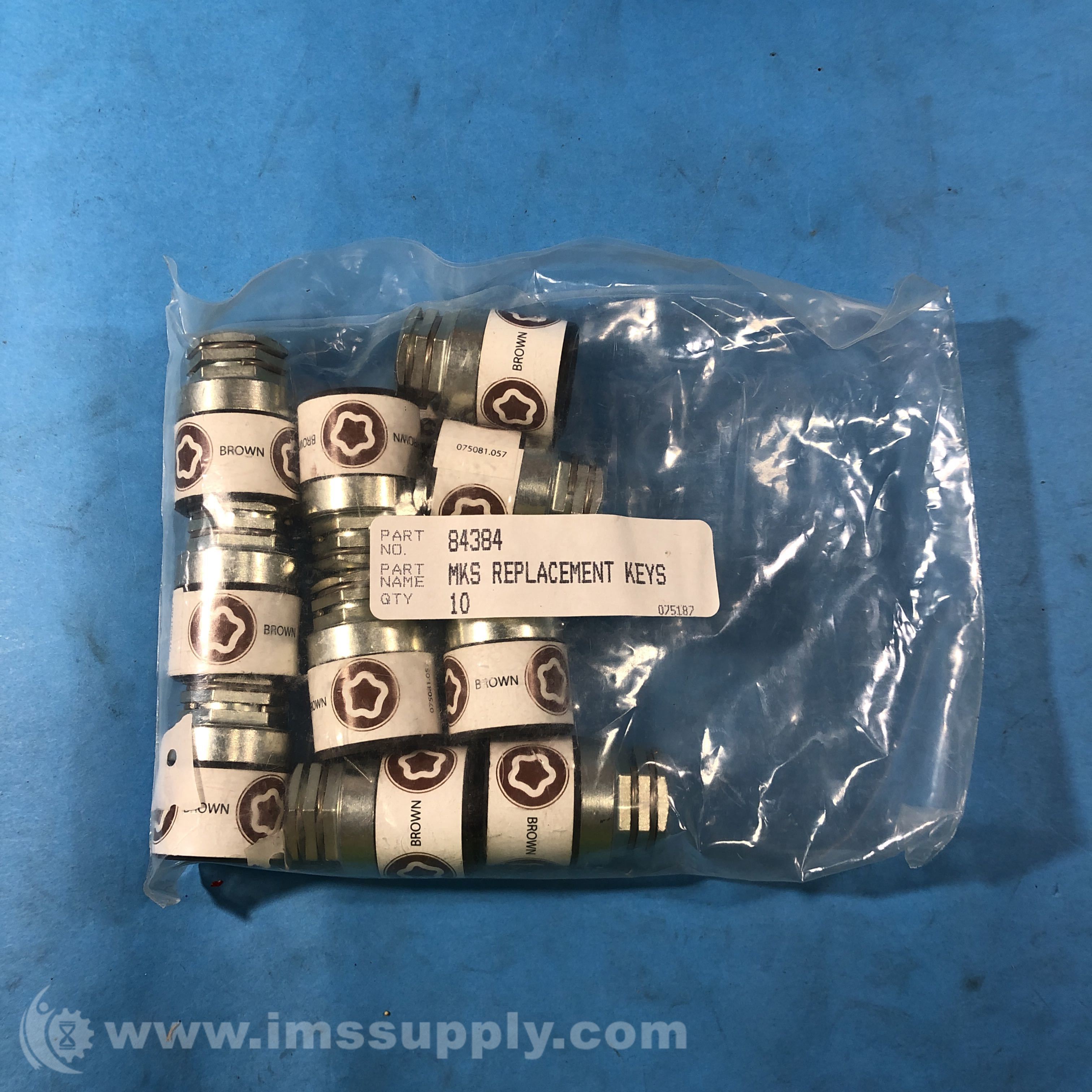 McGard 84384 Color Brown Box of 10 Master Key Set Key - IMS Supply