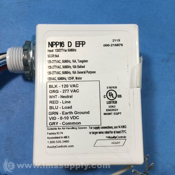 Acuity Controls NPP16 D EFP Relay Pack IMS Supply