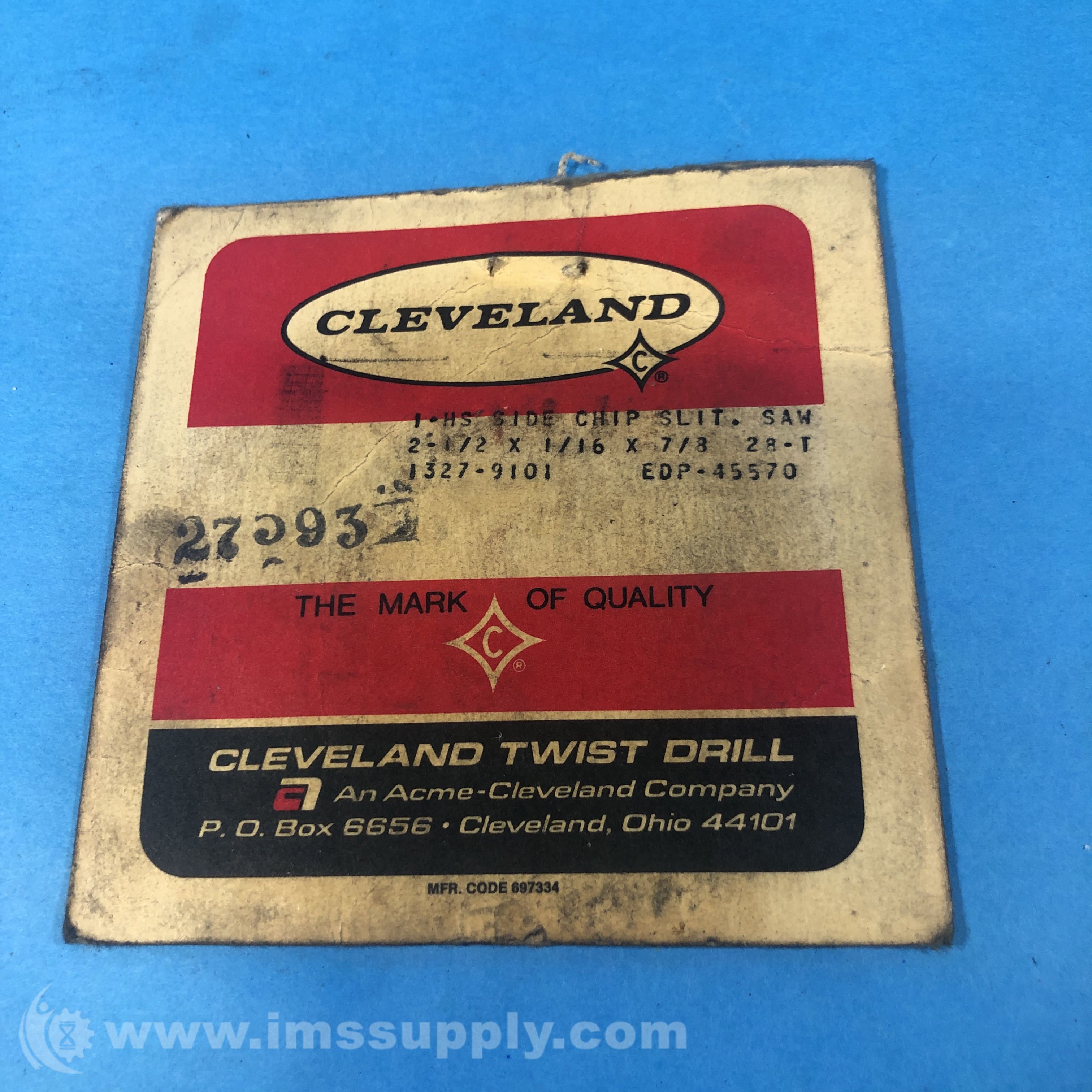 Cleveland Twist Drill 1 HS Side Chip Slit Saw IMS Supply