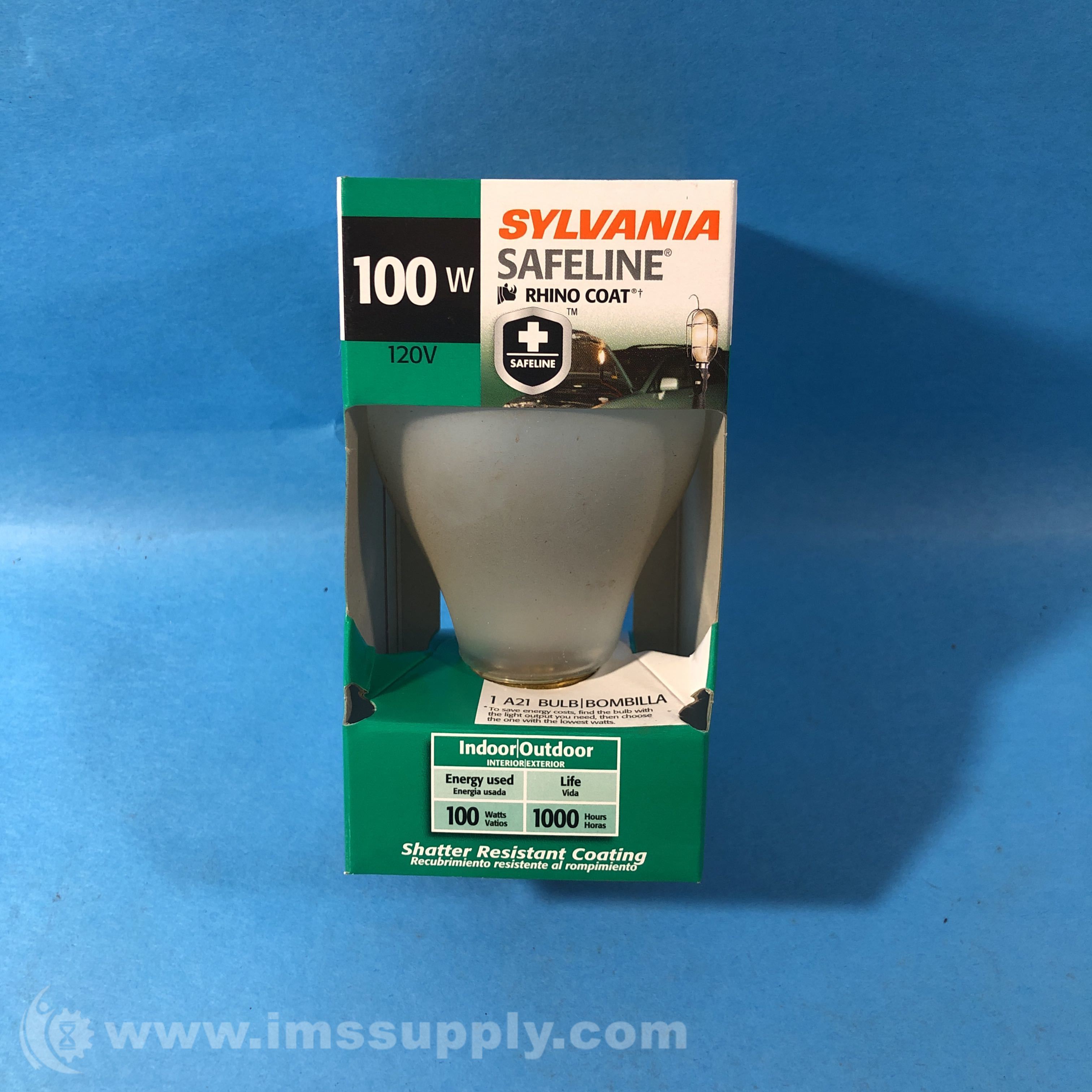 Sylvania A21 120V 100 Watt Rhino Coat Safeline Bulb - IMS Supply