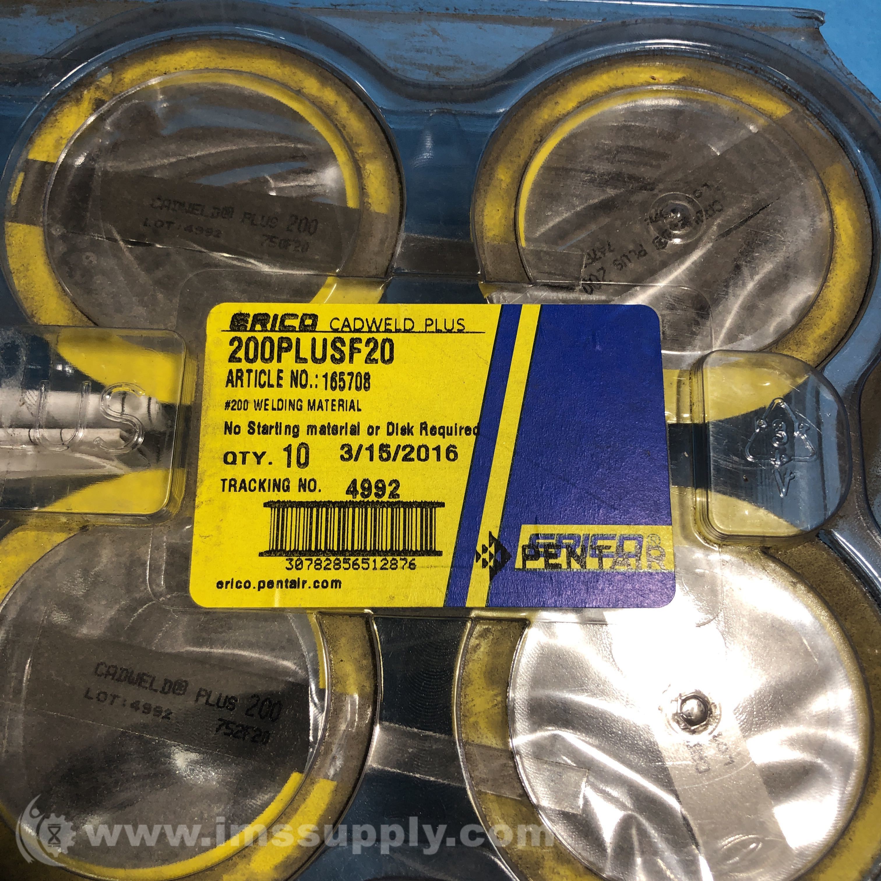 Erico 200PLUSF20 Box of 10 Cadweld PLUS Weld Metal - IMS Supply