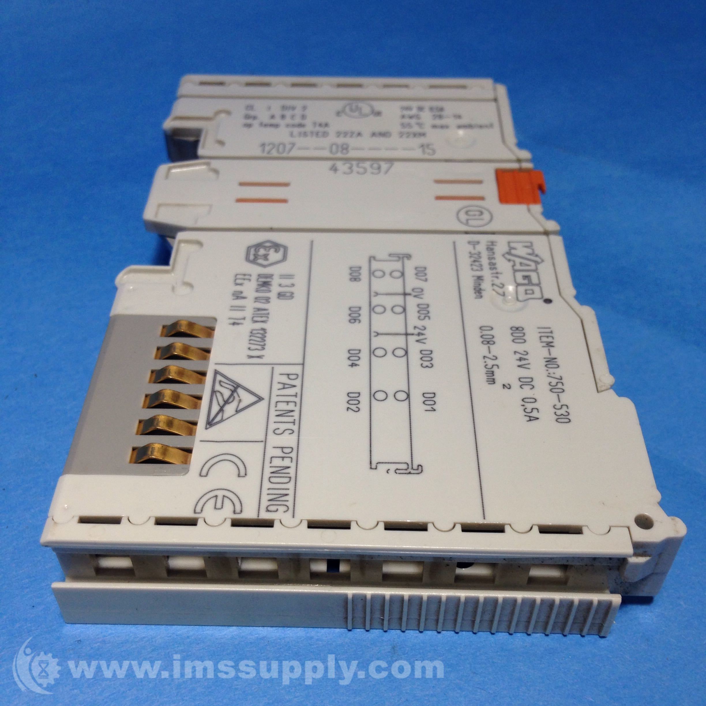 Wago 750530 Output Module, Digital, 750 Series, 8 Channel IMS Supply